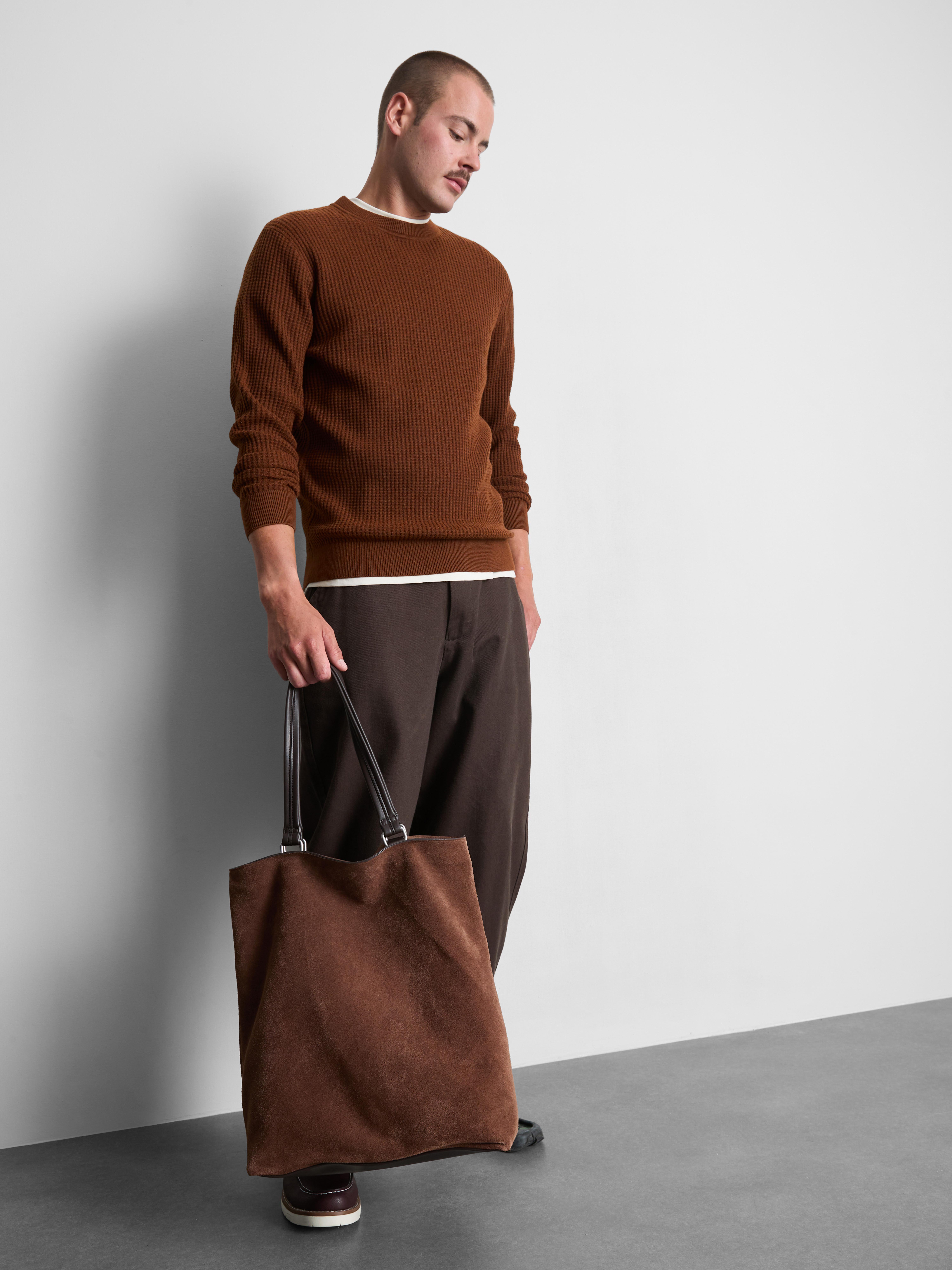 Textured Crew Neck Sweater