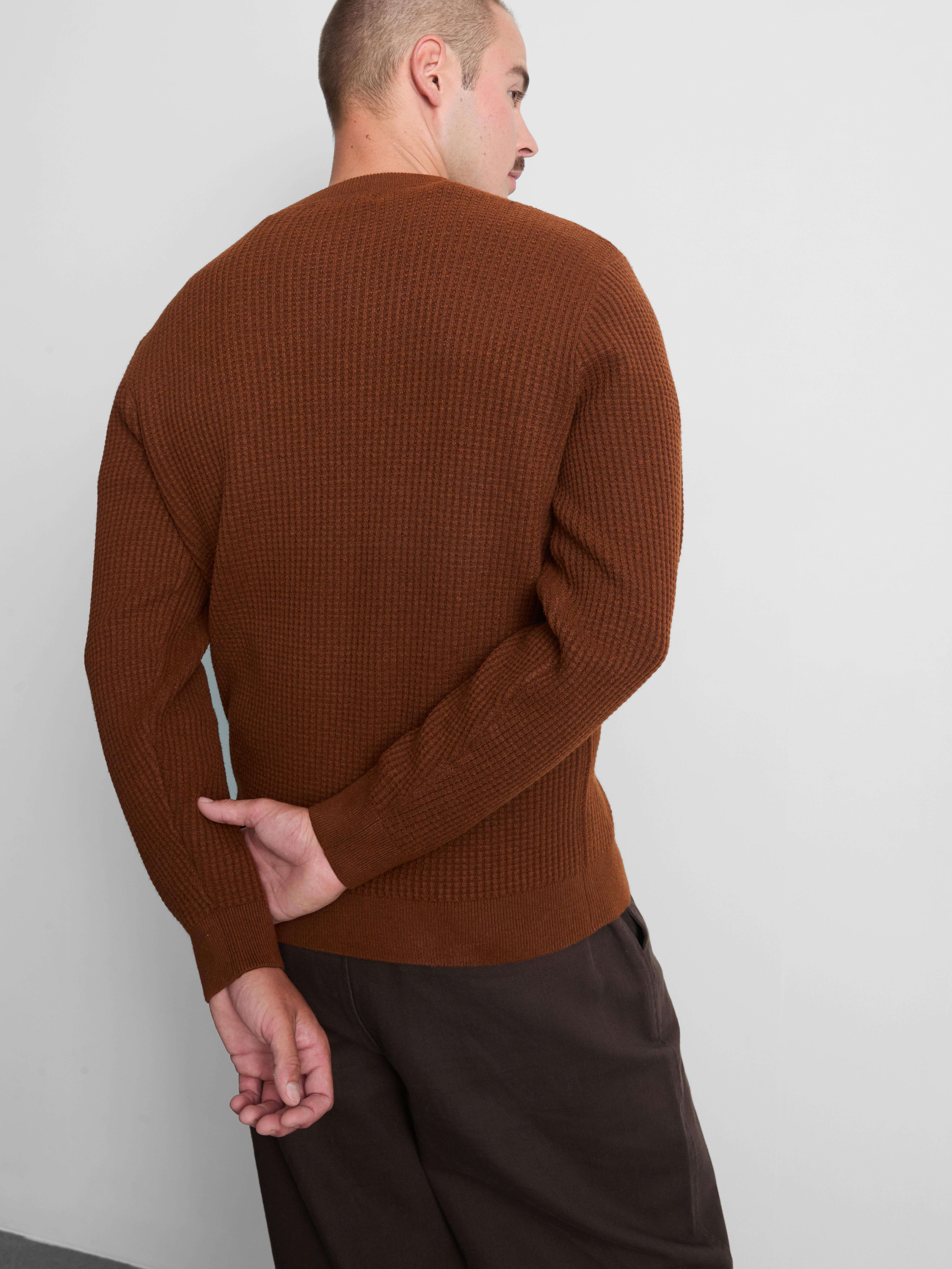Textured Crew Neck Sweater