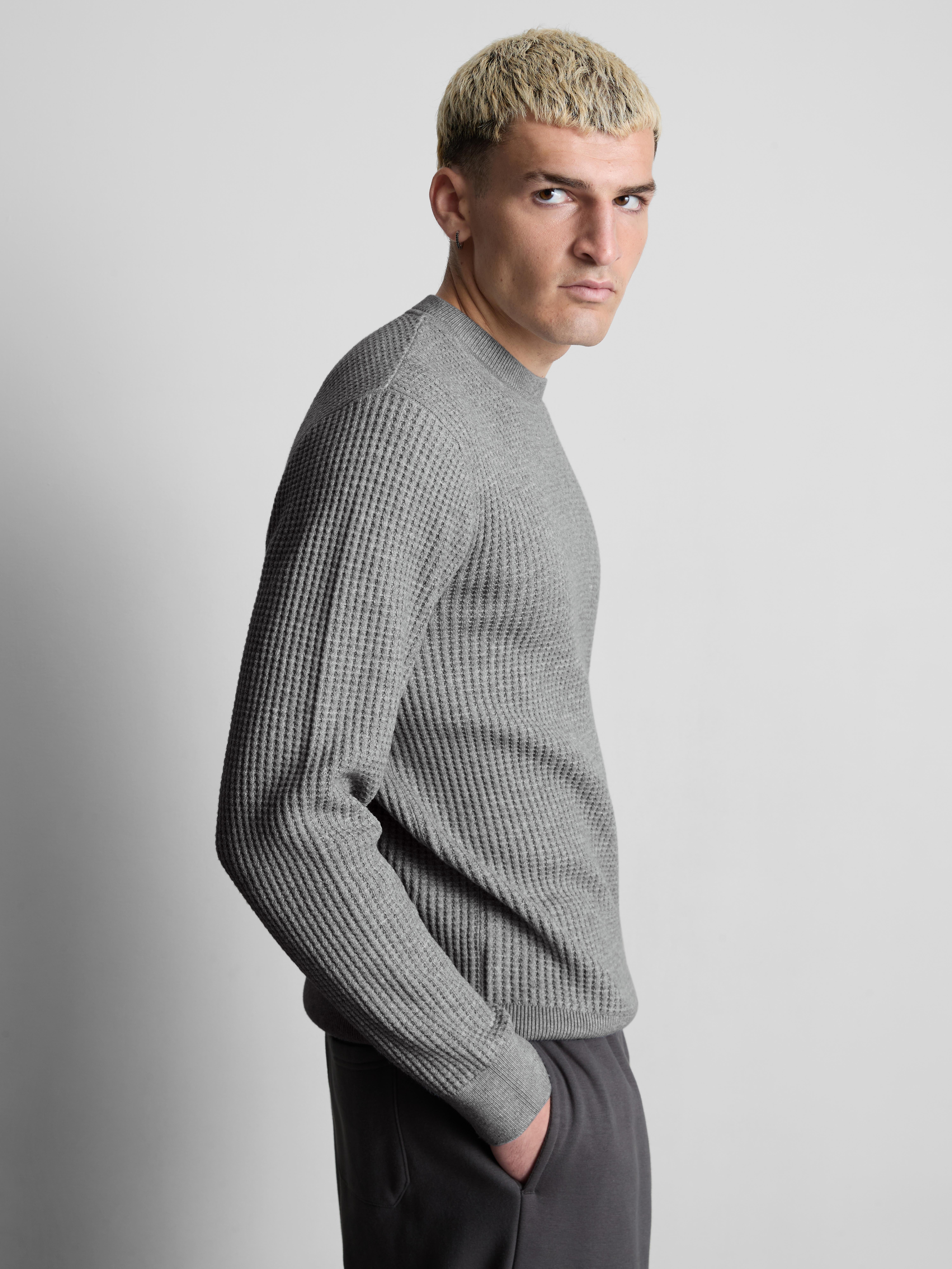 Textured Crew Neck Sweater
