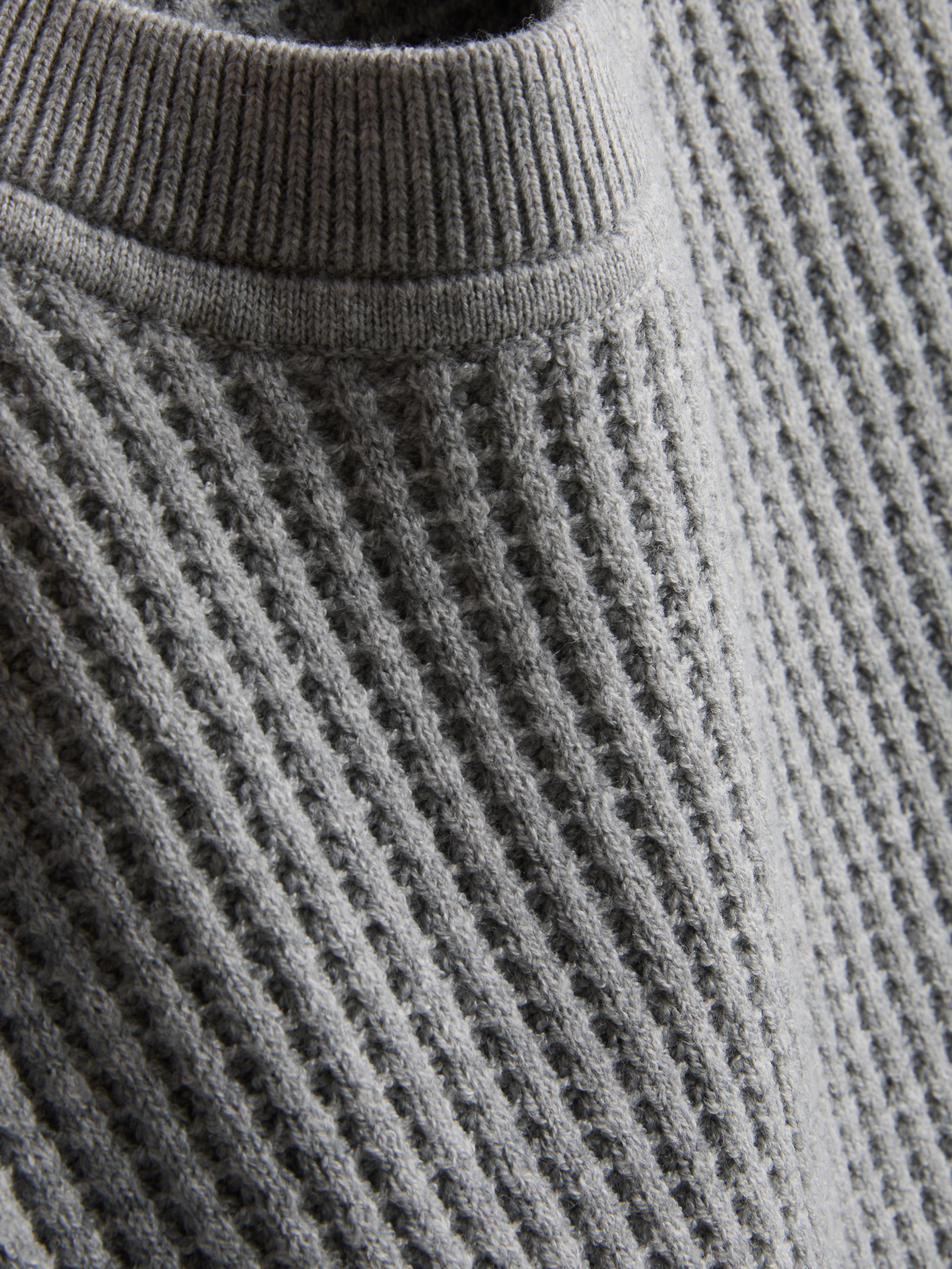 Textured Crew Neck Sweater