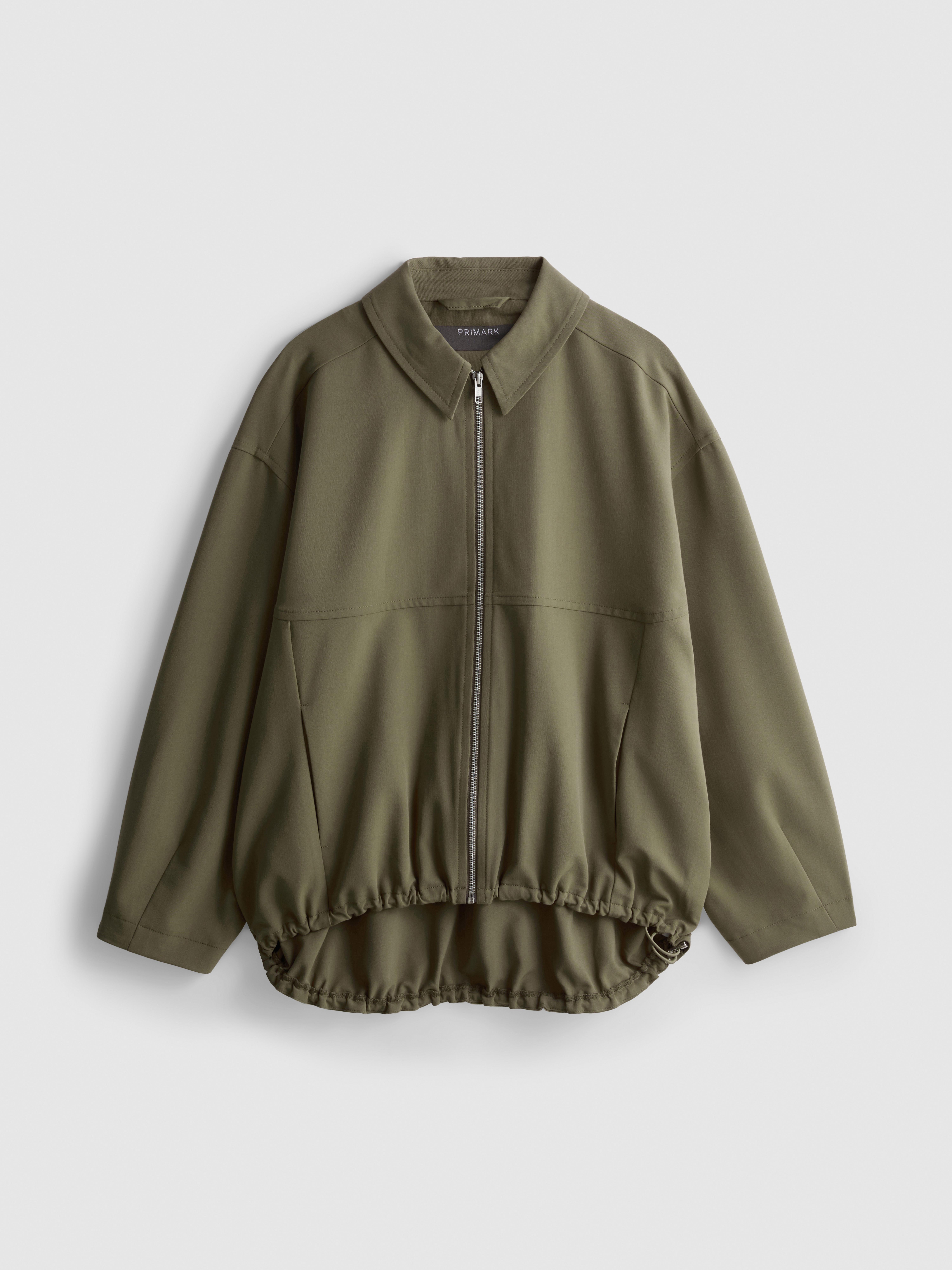 Camisa-chaqueta con cuello y cremallera integral