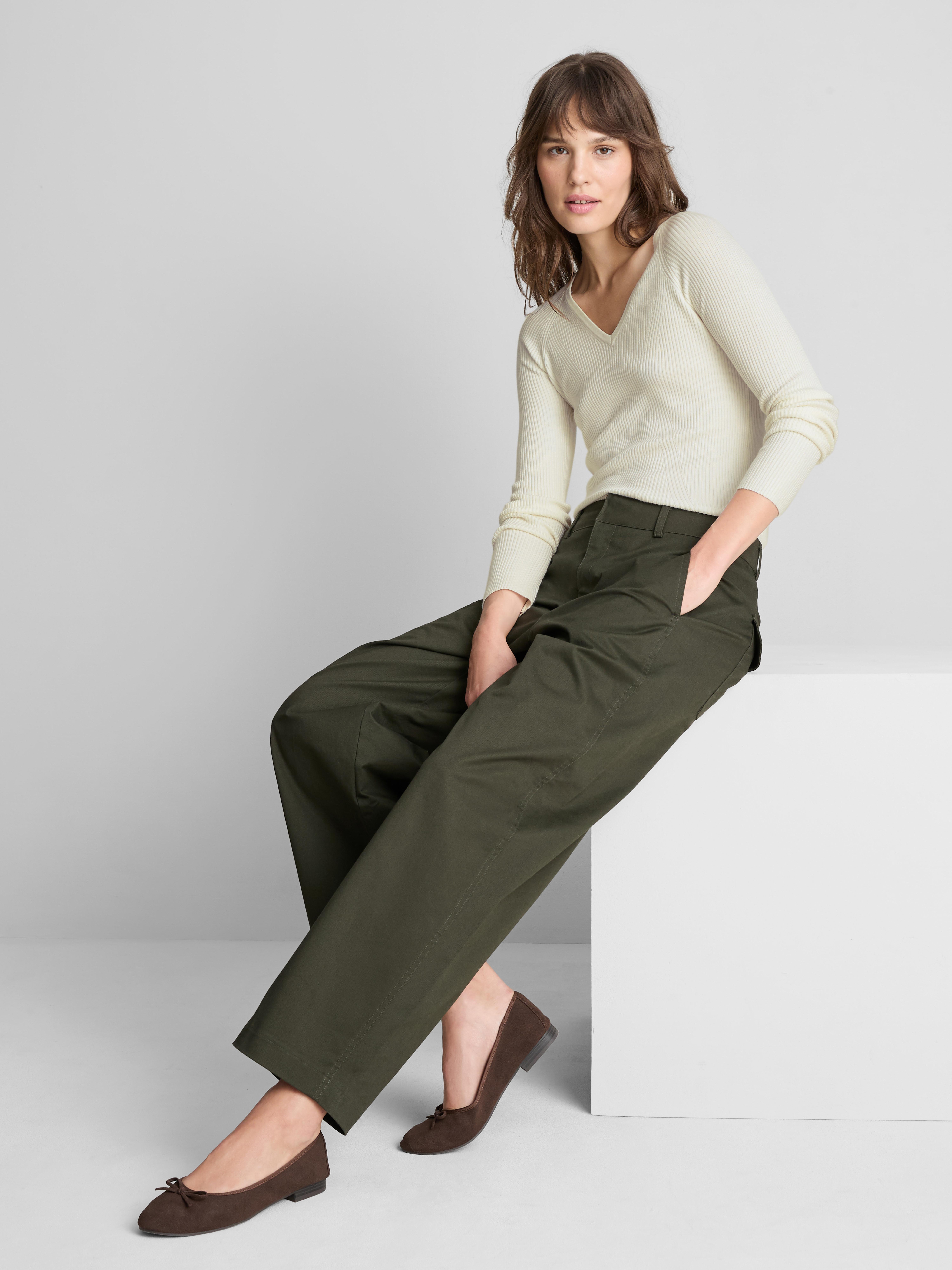 Ribbed V-Neck Sweater