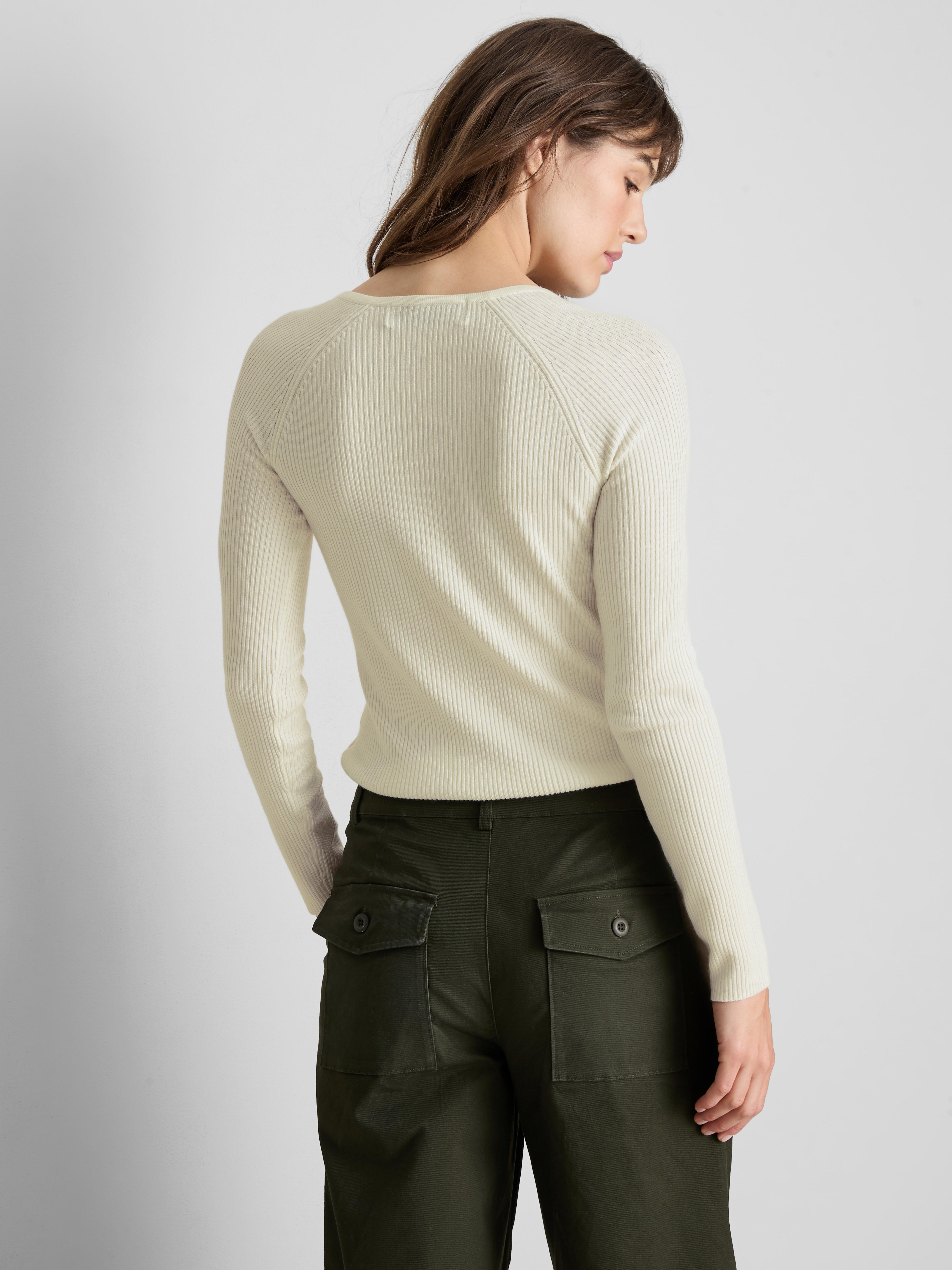 Ribbed V-Neck Sweater