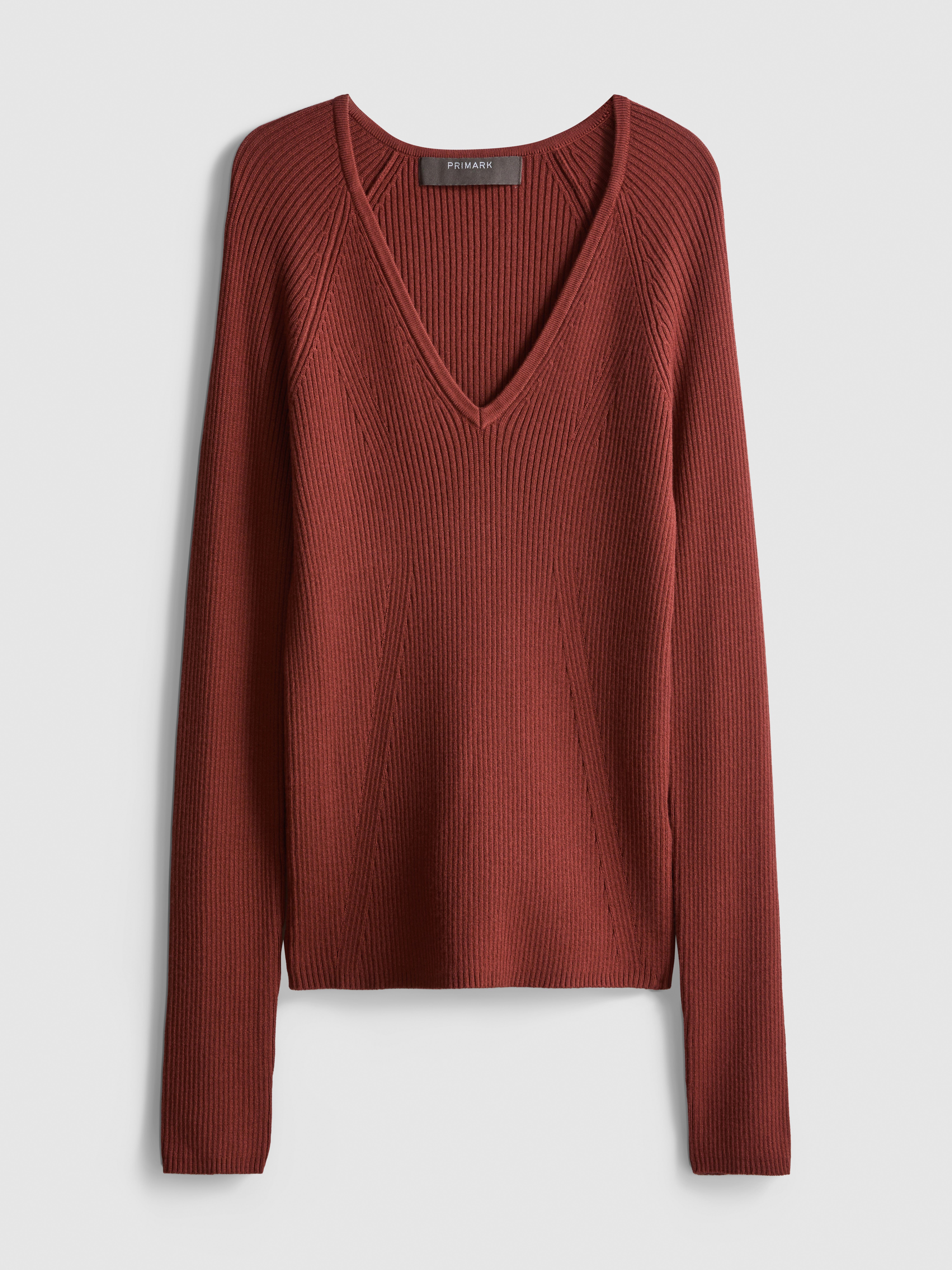Ribbed V-Neck Sweater