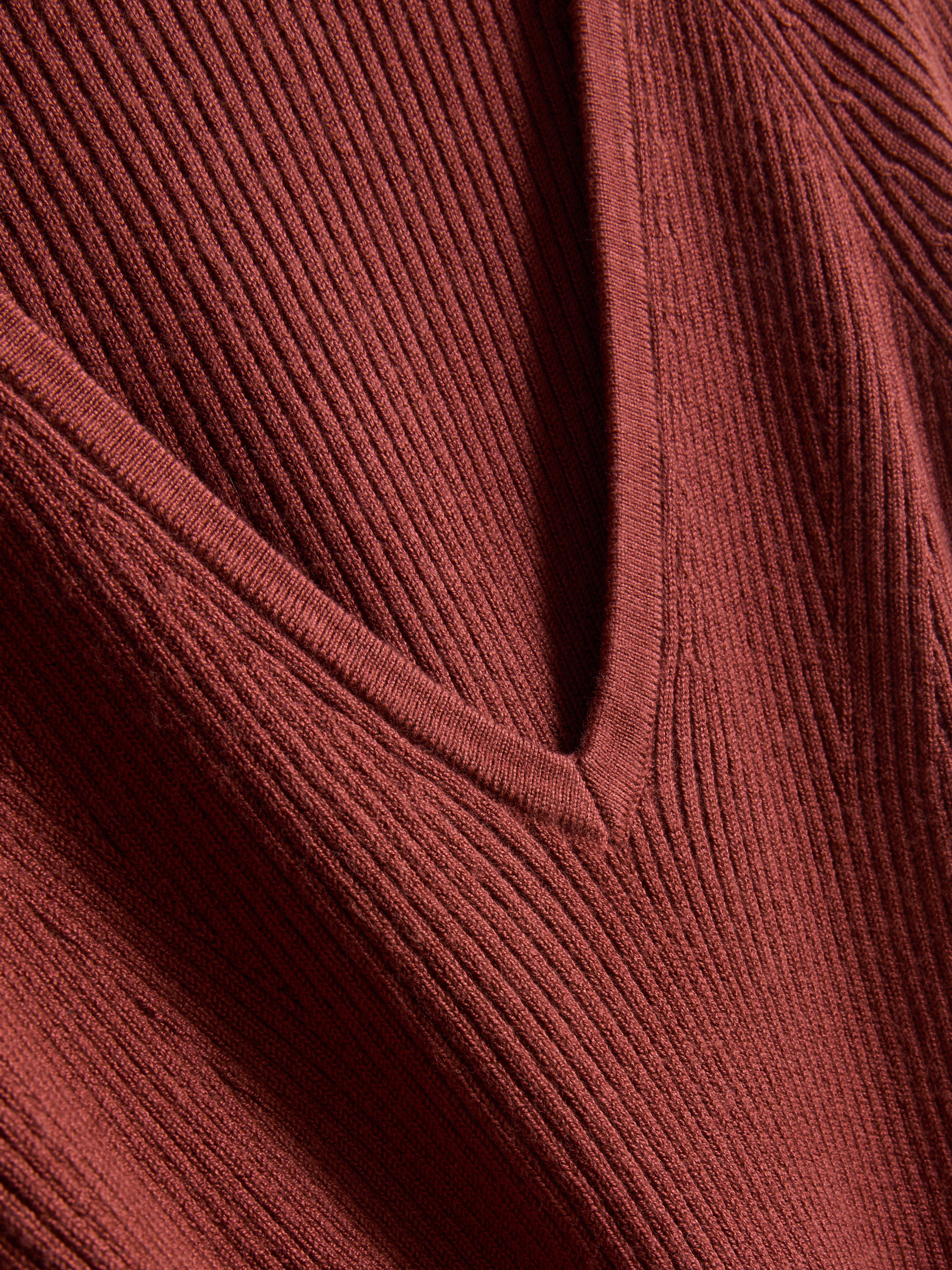 Ribbed V-Neck Sweater