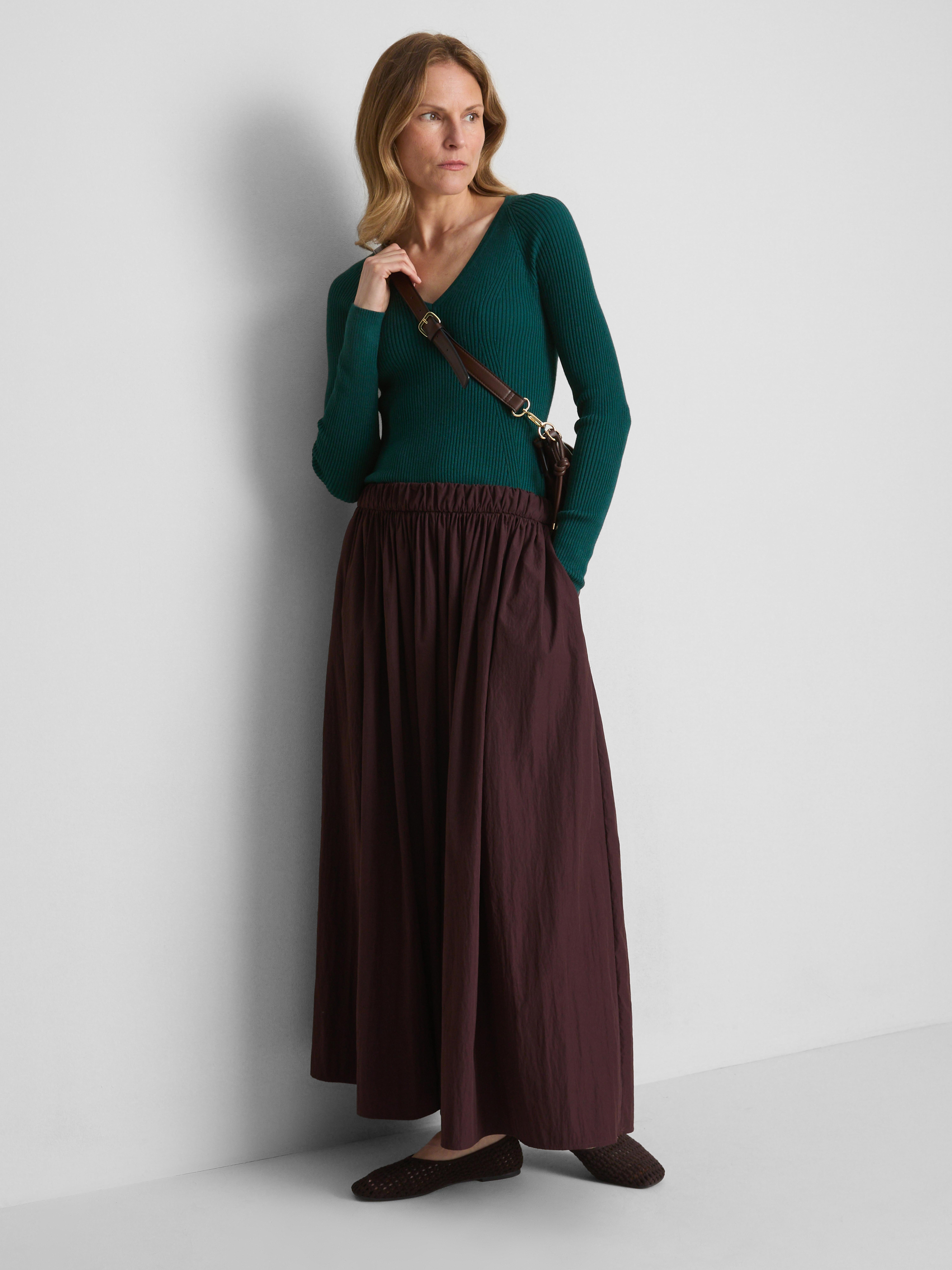 Ribbed V-Neck Sweater