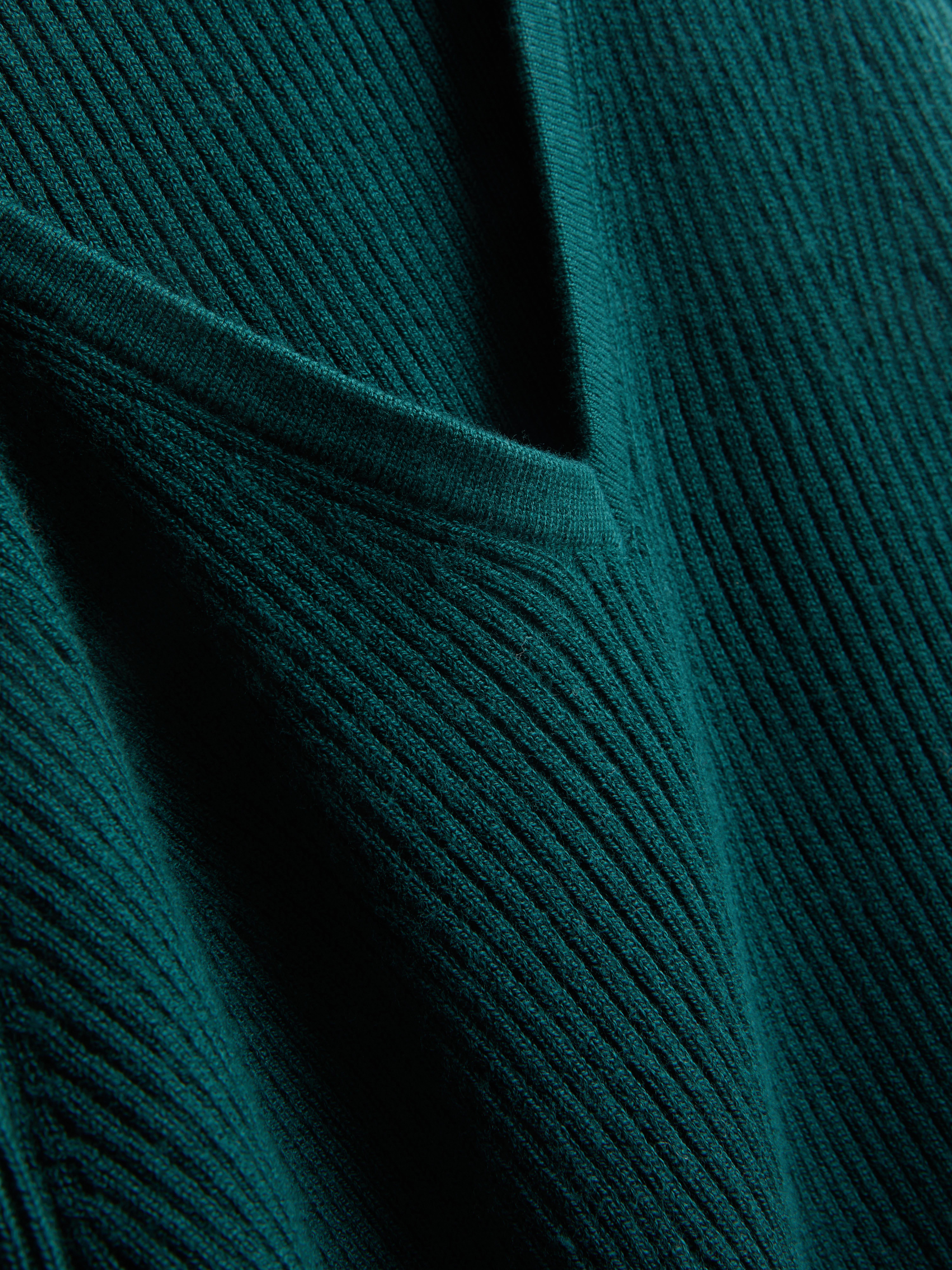 Ribbed V-Neck Sweater