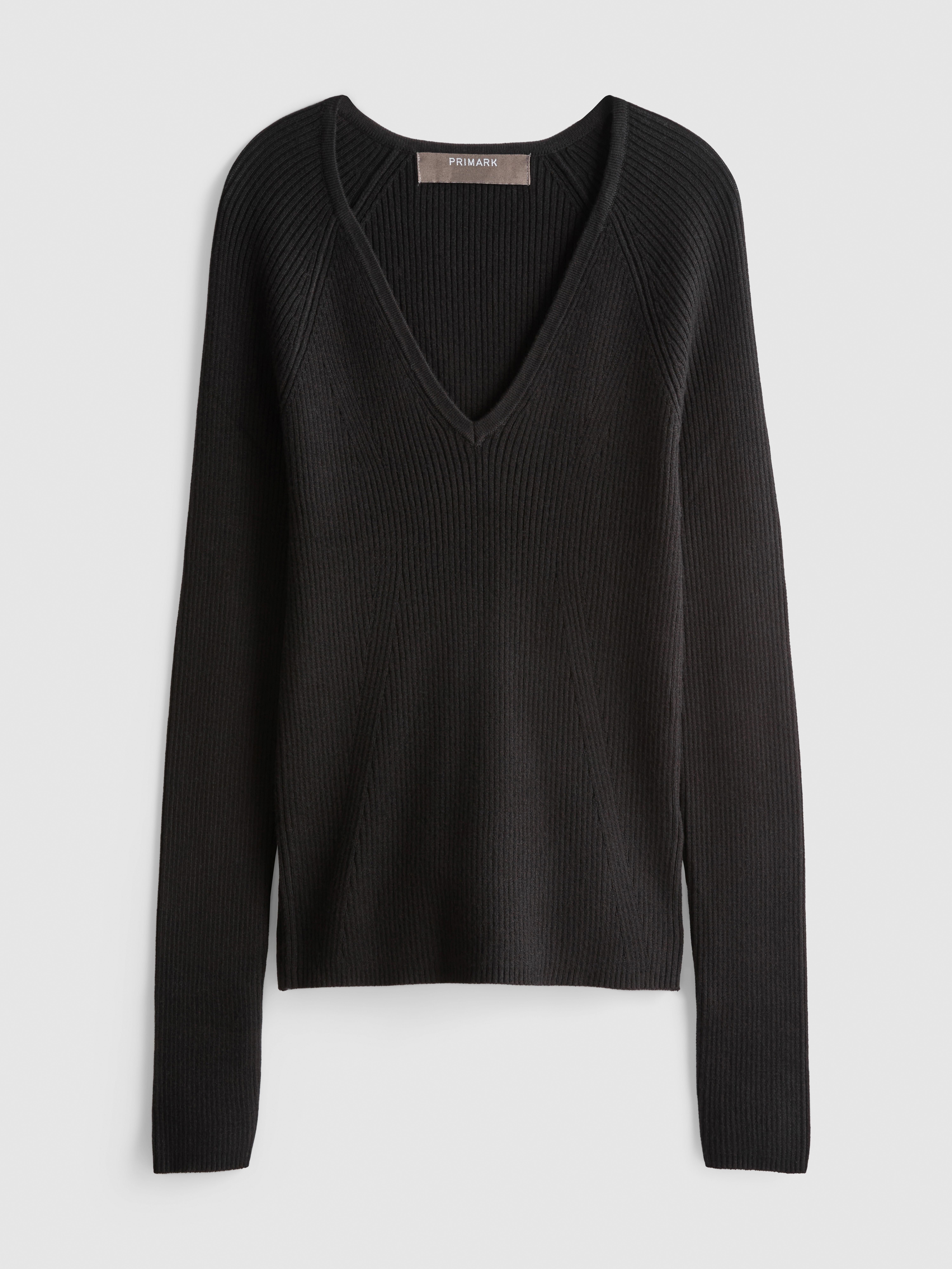 Ribbed V-Neck Sweater