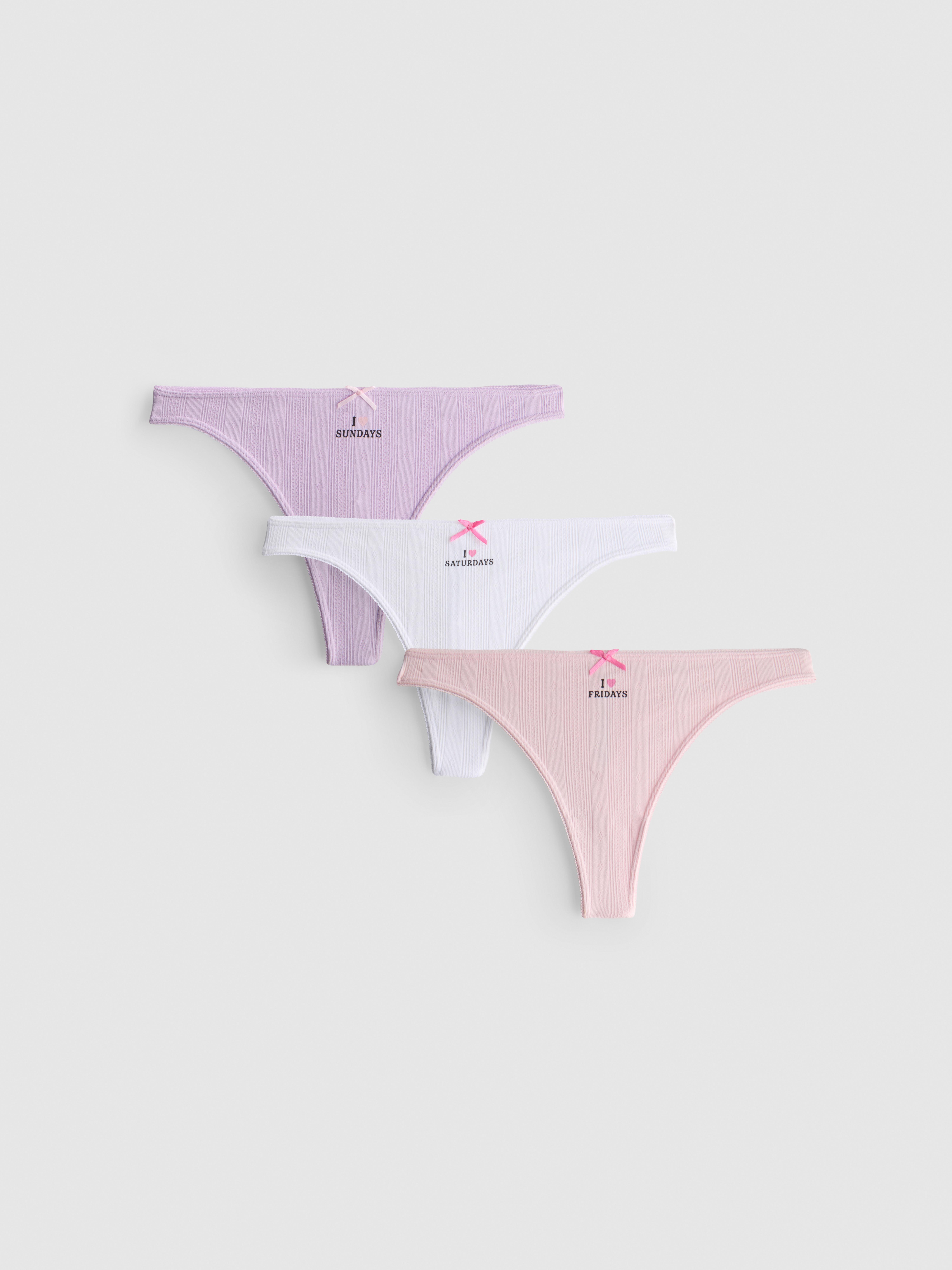 3pk Slogan Miami Thongs