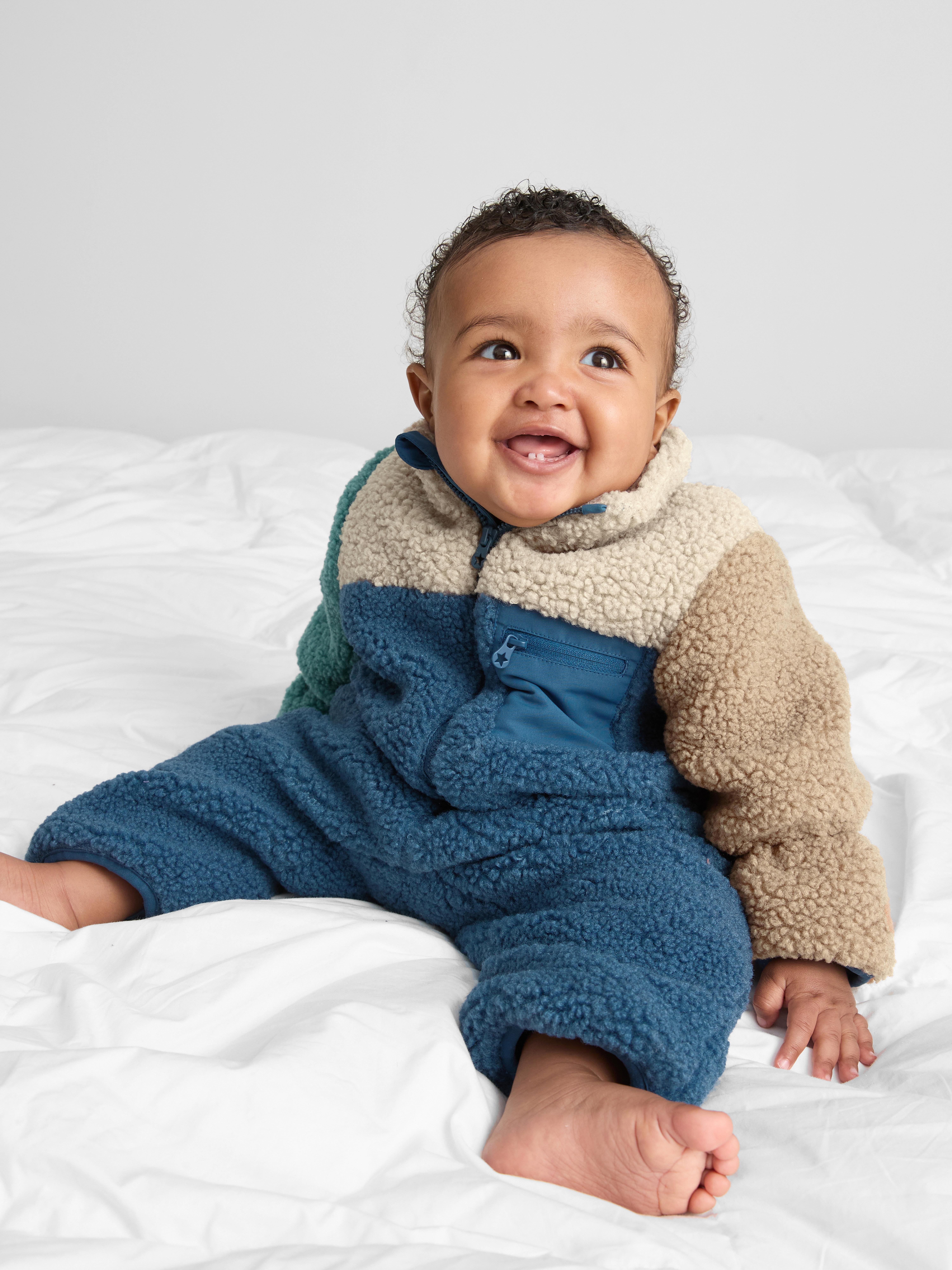 0-18mths | Borg Zip-Up Romper