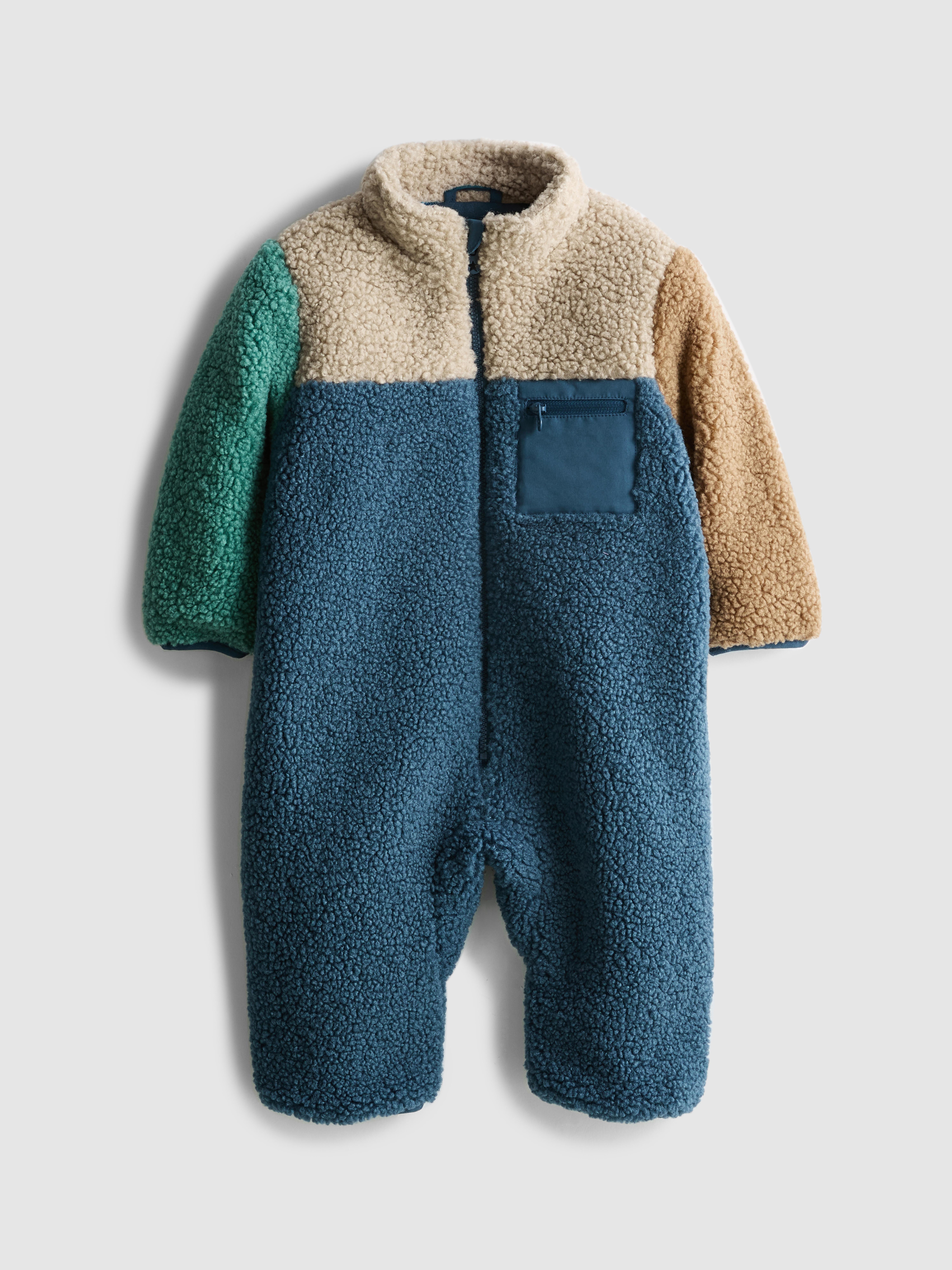 0-18mths | Borg Zip-Up Romper