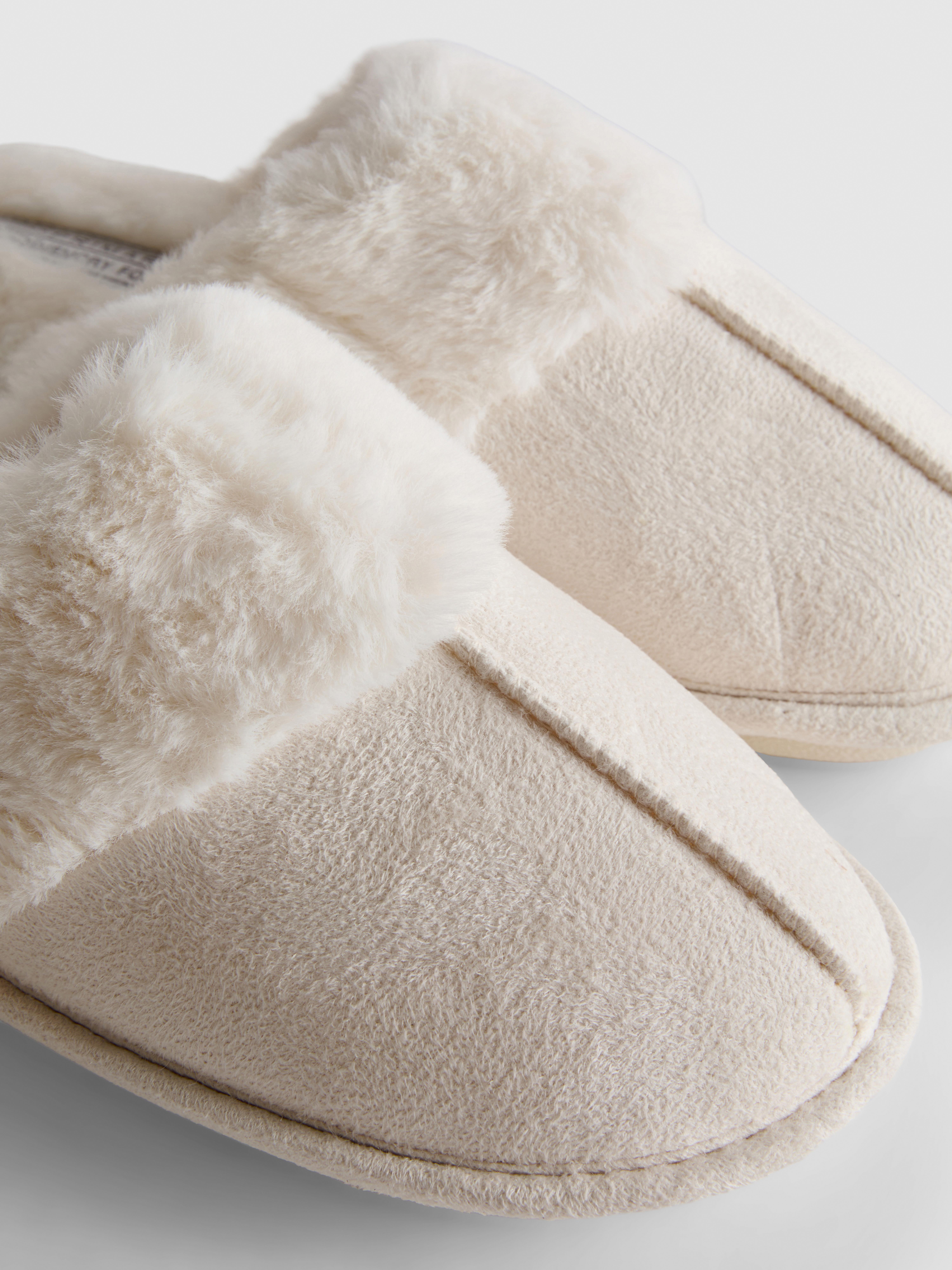 Faux Suede Mule Slippers