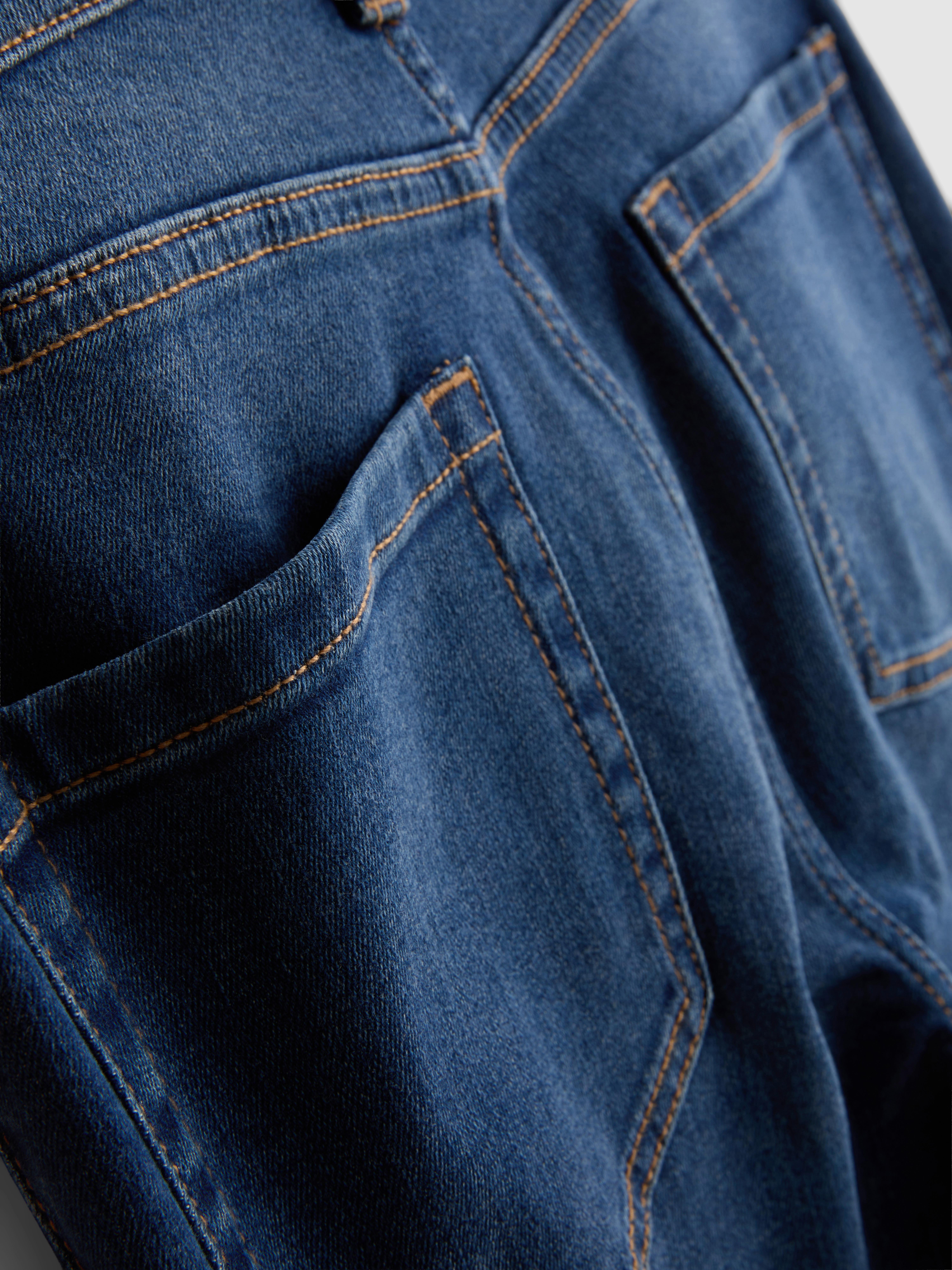 Cotton Denim Flared-Leg Jeans