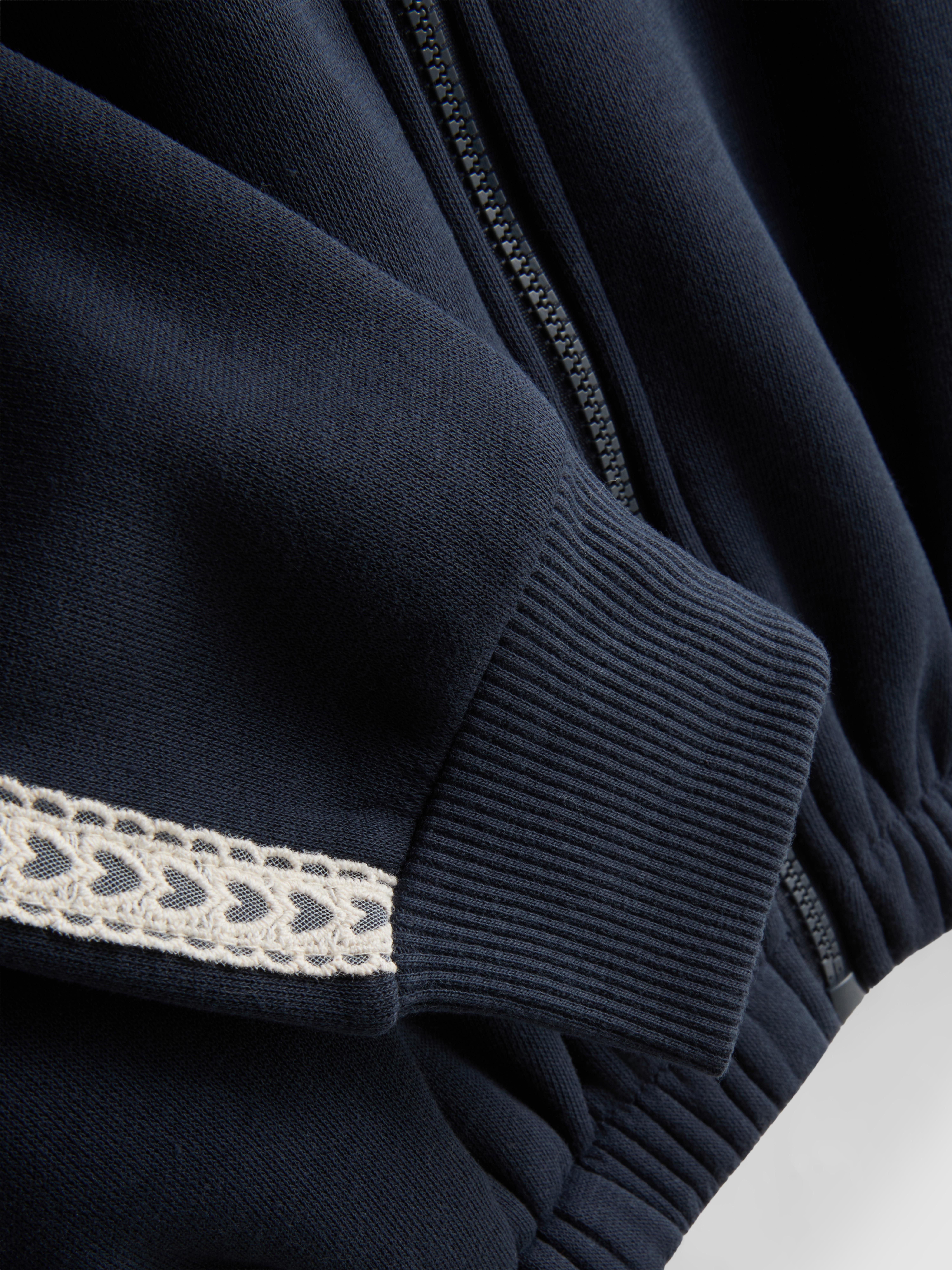 1-9yrs | Cotton-Rich Lace-Trim Zip-Up Sweatshirt