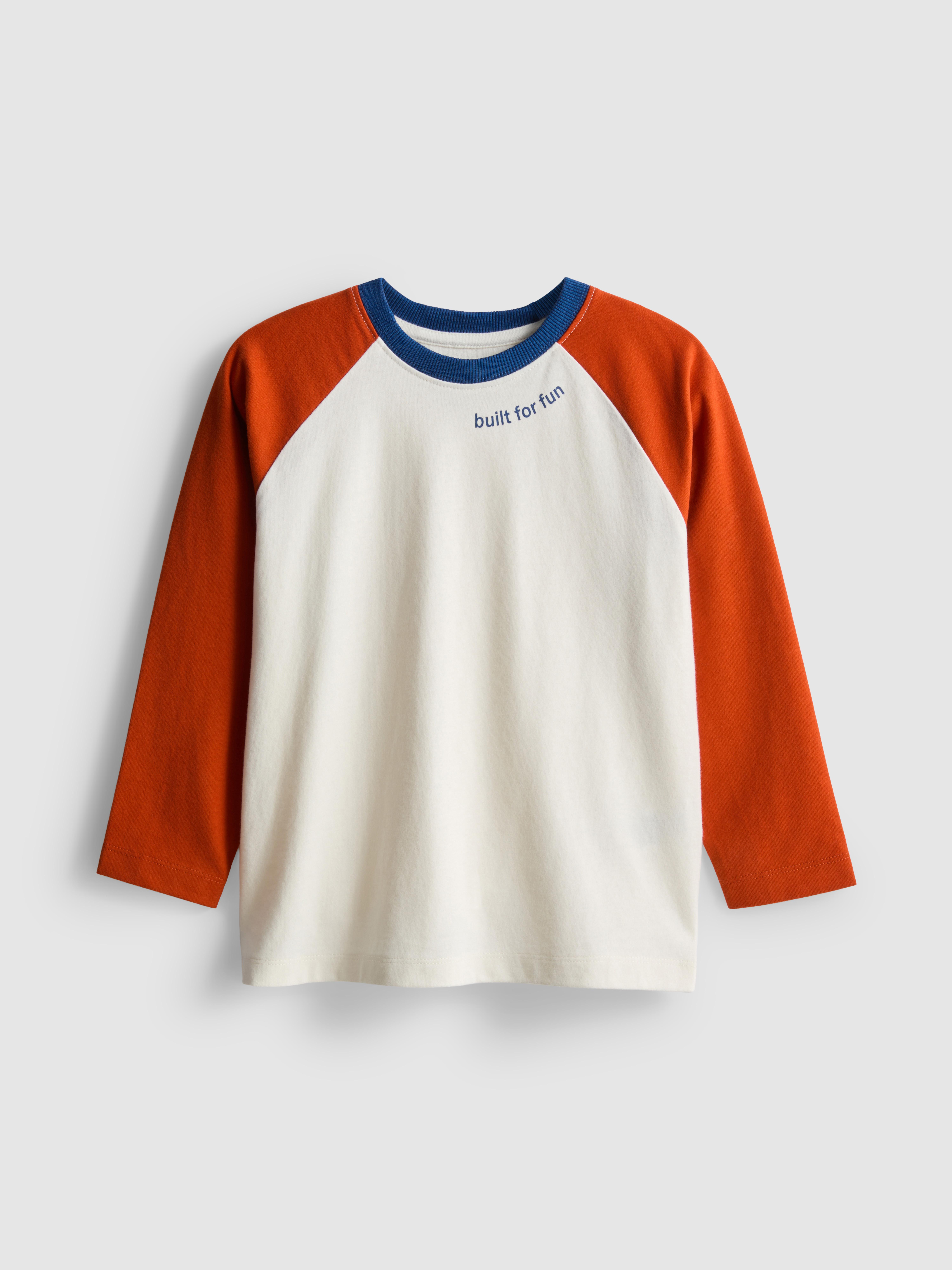 1-9yrs | Pure Cotton Raglan Long Sleeve T-Shirt