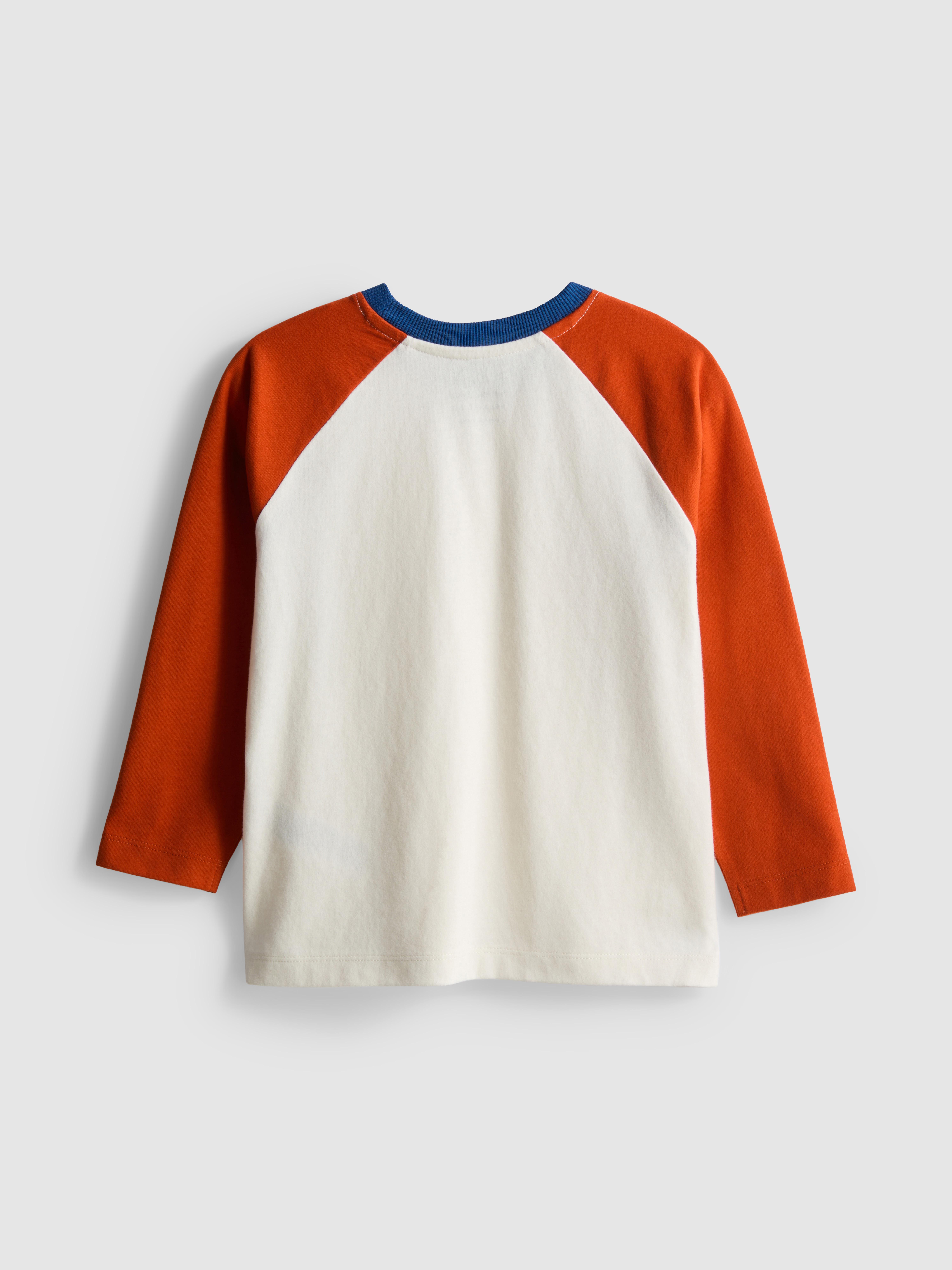 1-9yrs | Pure Cotton Raglan Long Sleeve T-Shirt