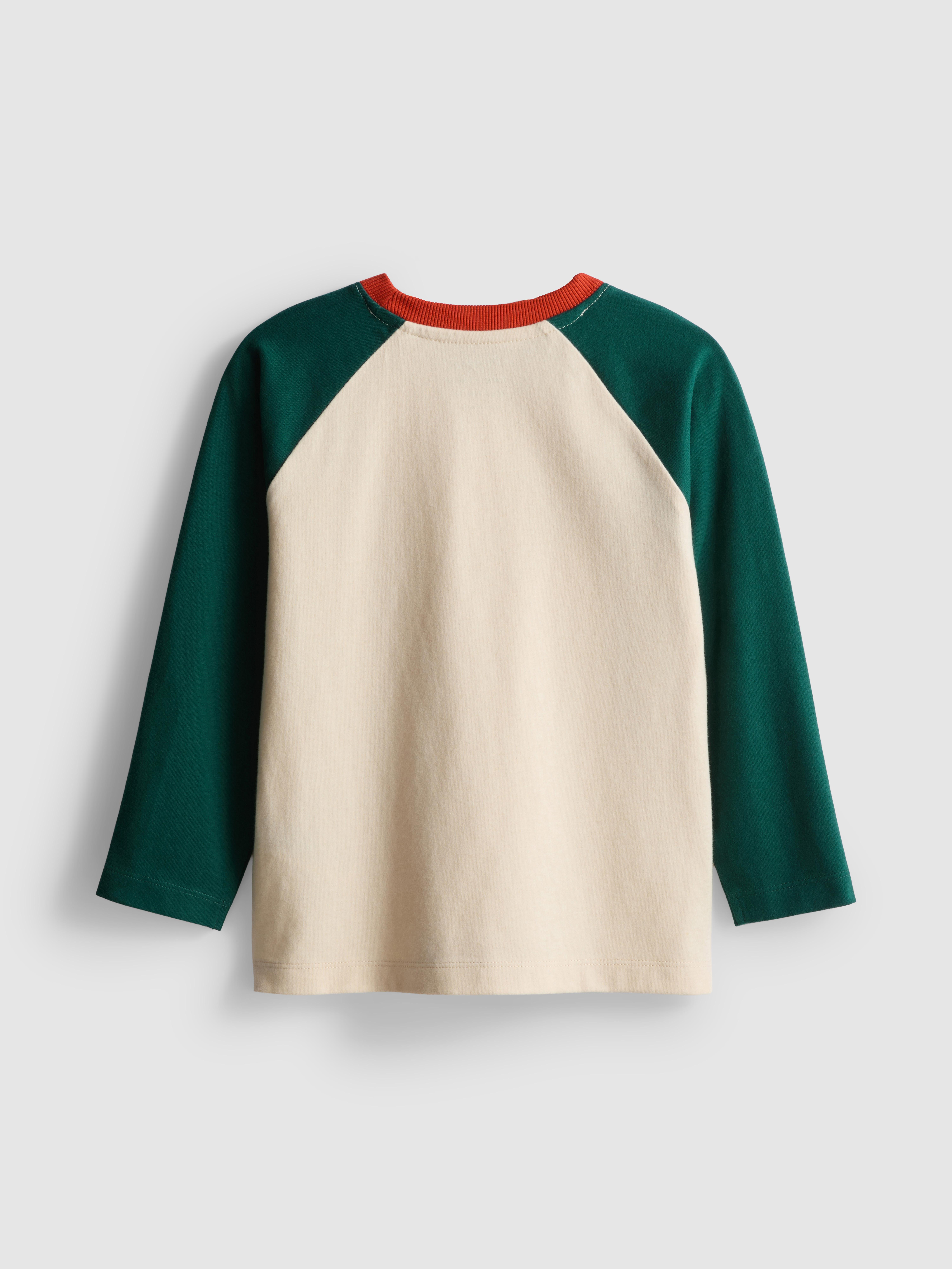 1-9yrs | Pure Cotton Raglan Long Sleeve T-Shirt