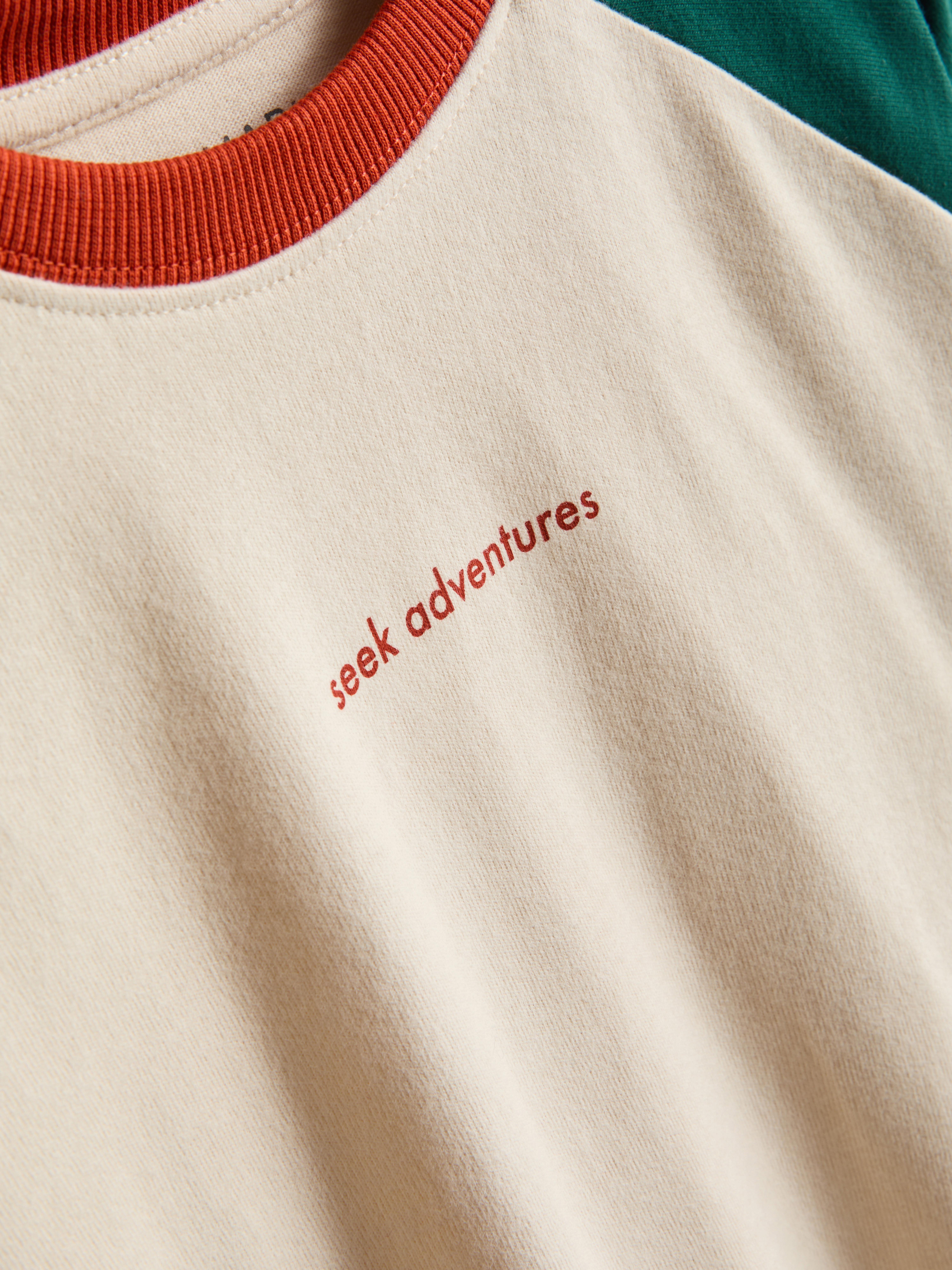 1-9yrs | Pure Cotton Raglan Long Sleeve T-Shirt