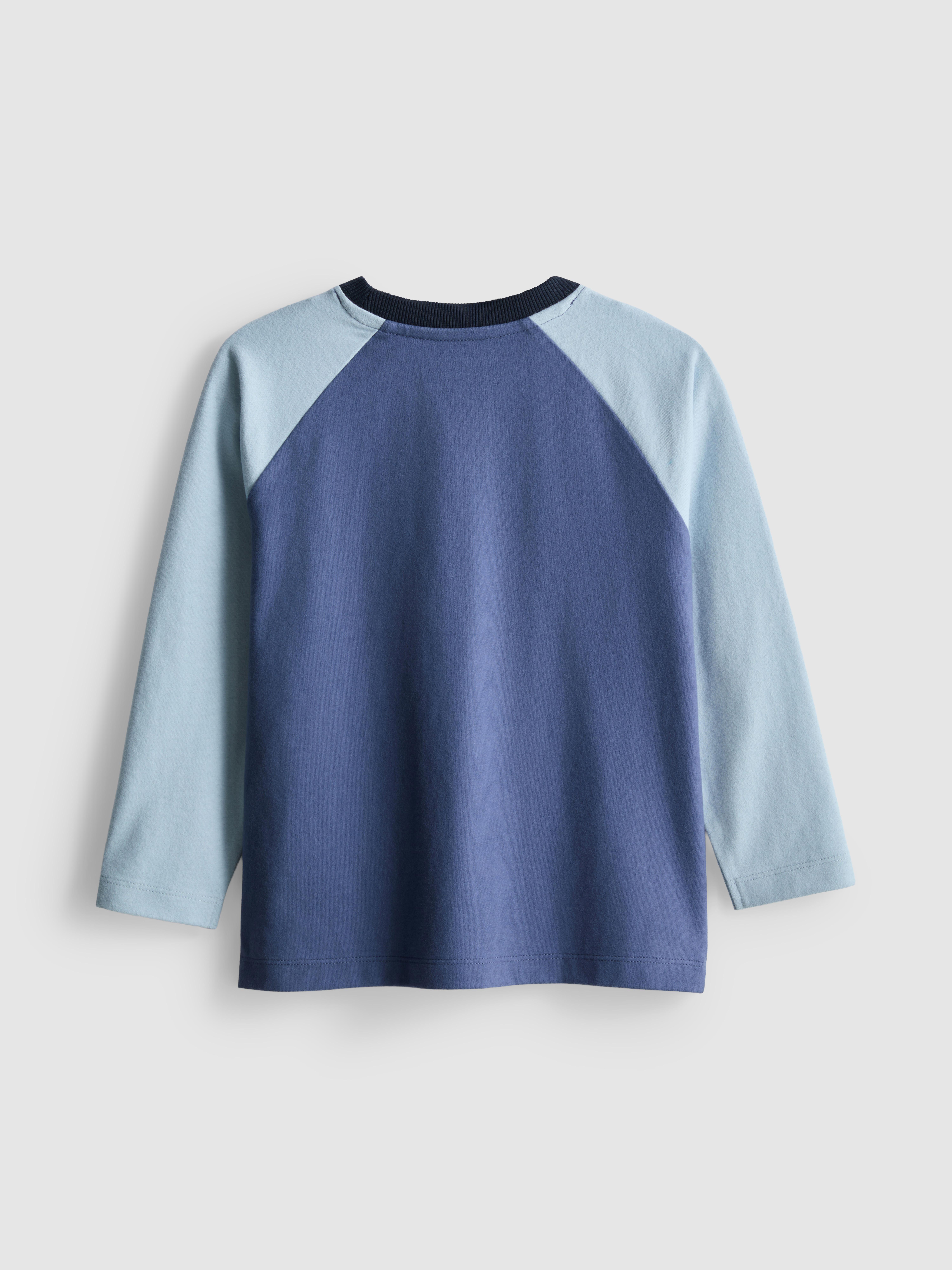 1-9yrs | Pure Cotton Raglan Long Sleeve T-Shirt
