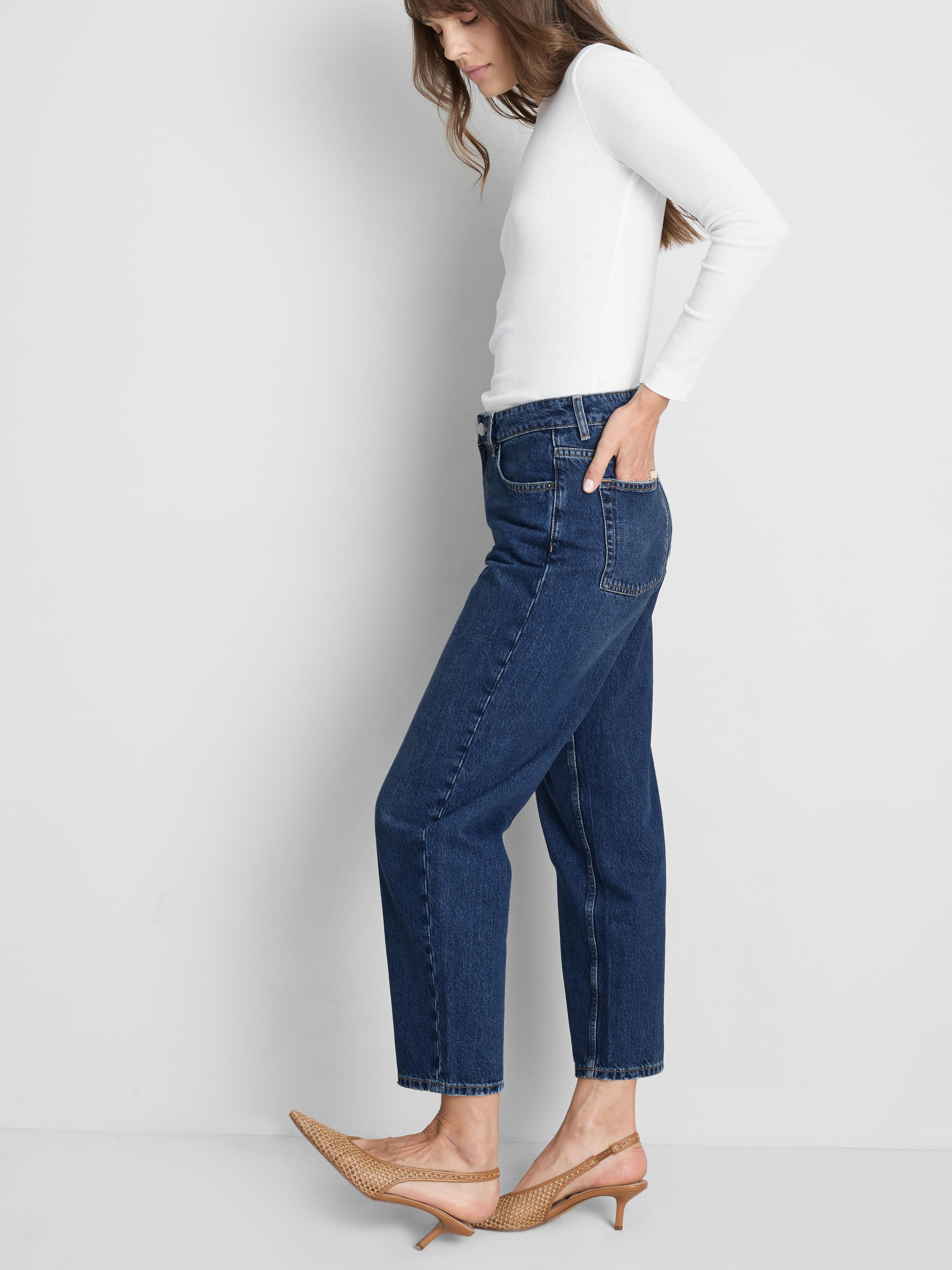Kurze Jeans aus Baumwoll-Denim