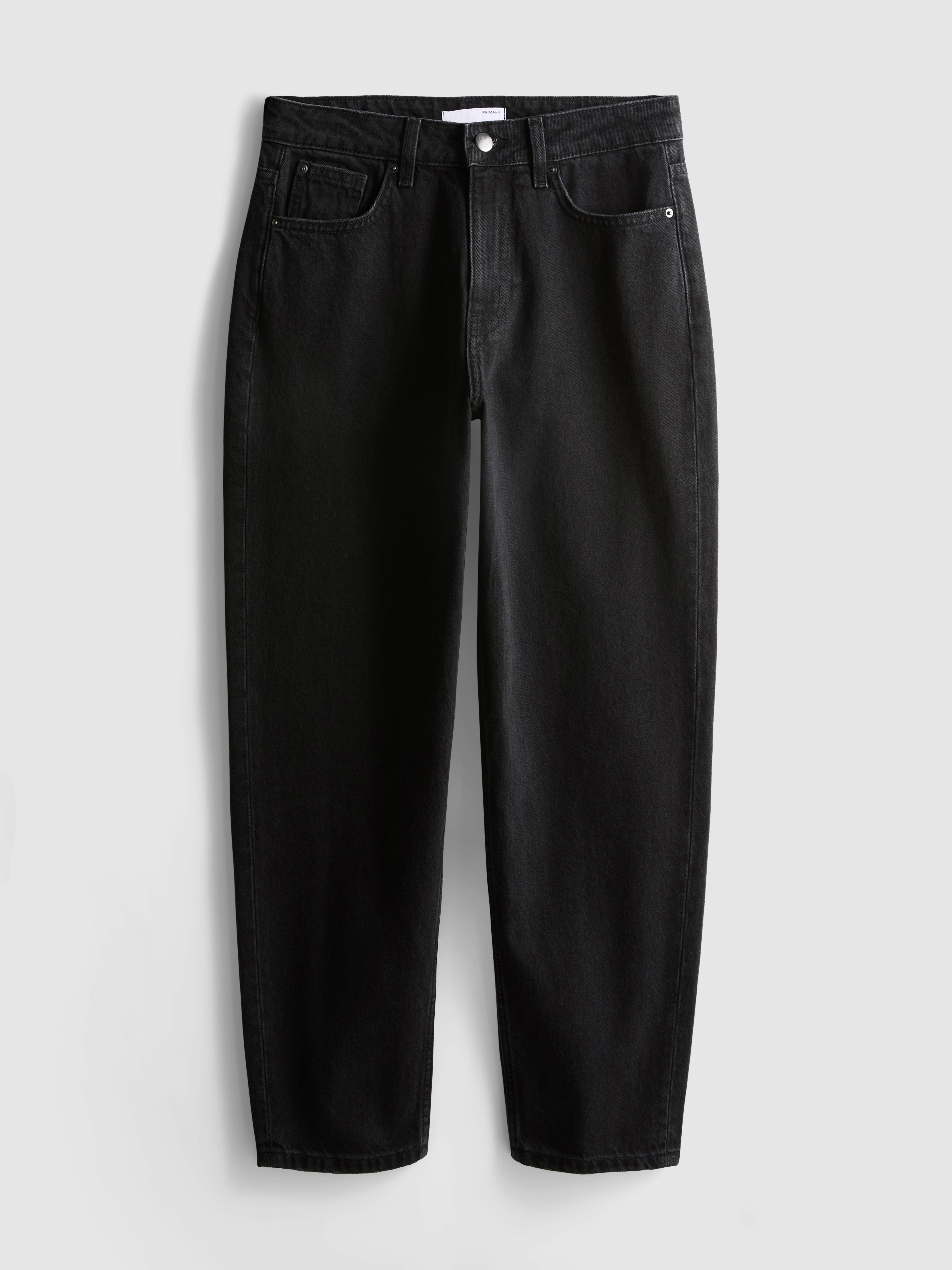 Cotton Denim Cropped Hem Jeans