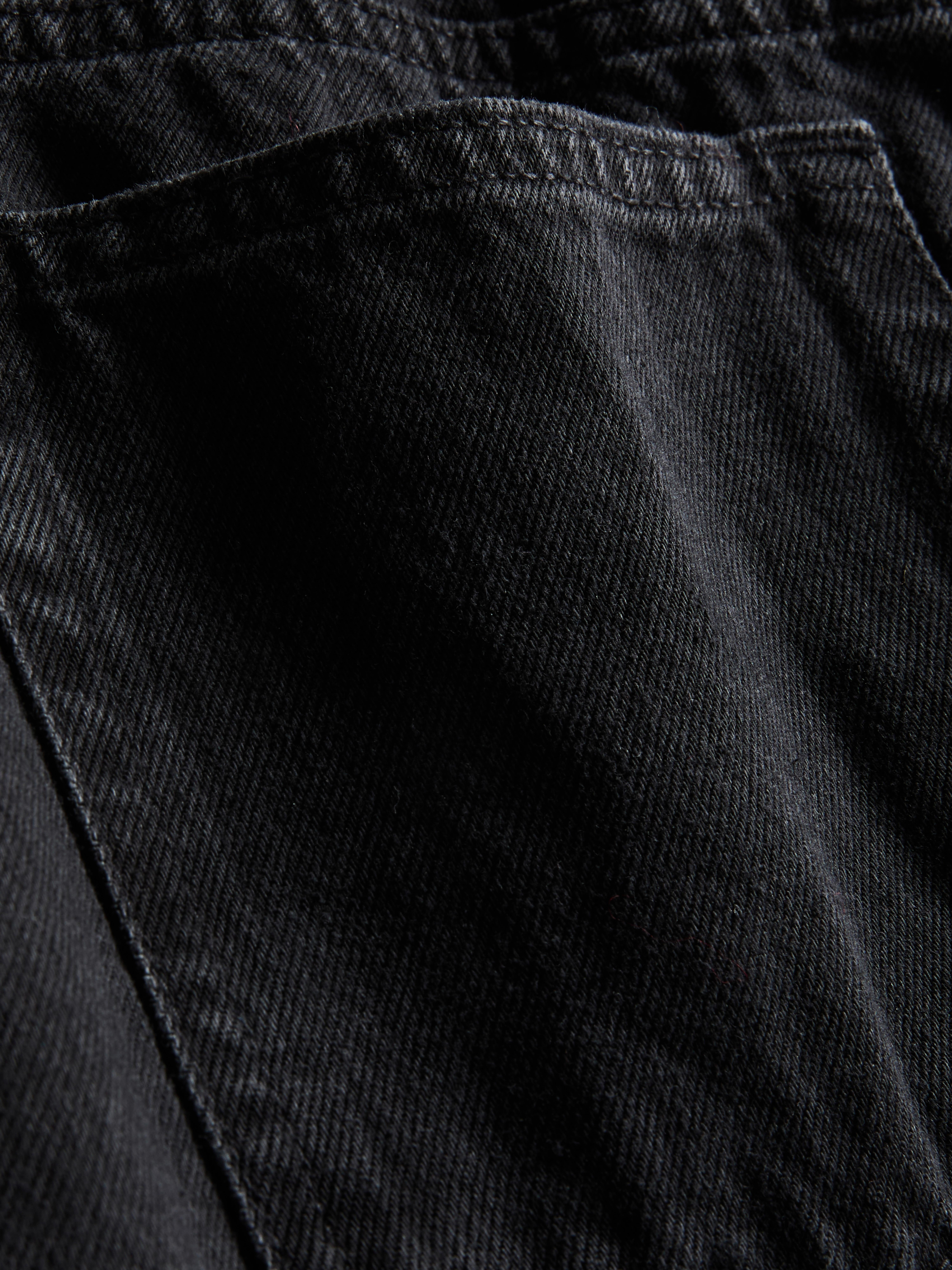 Cotton Denim Cropped Hem Jeans