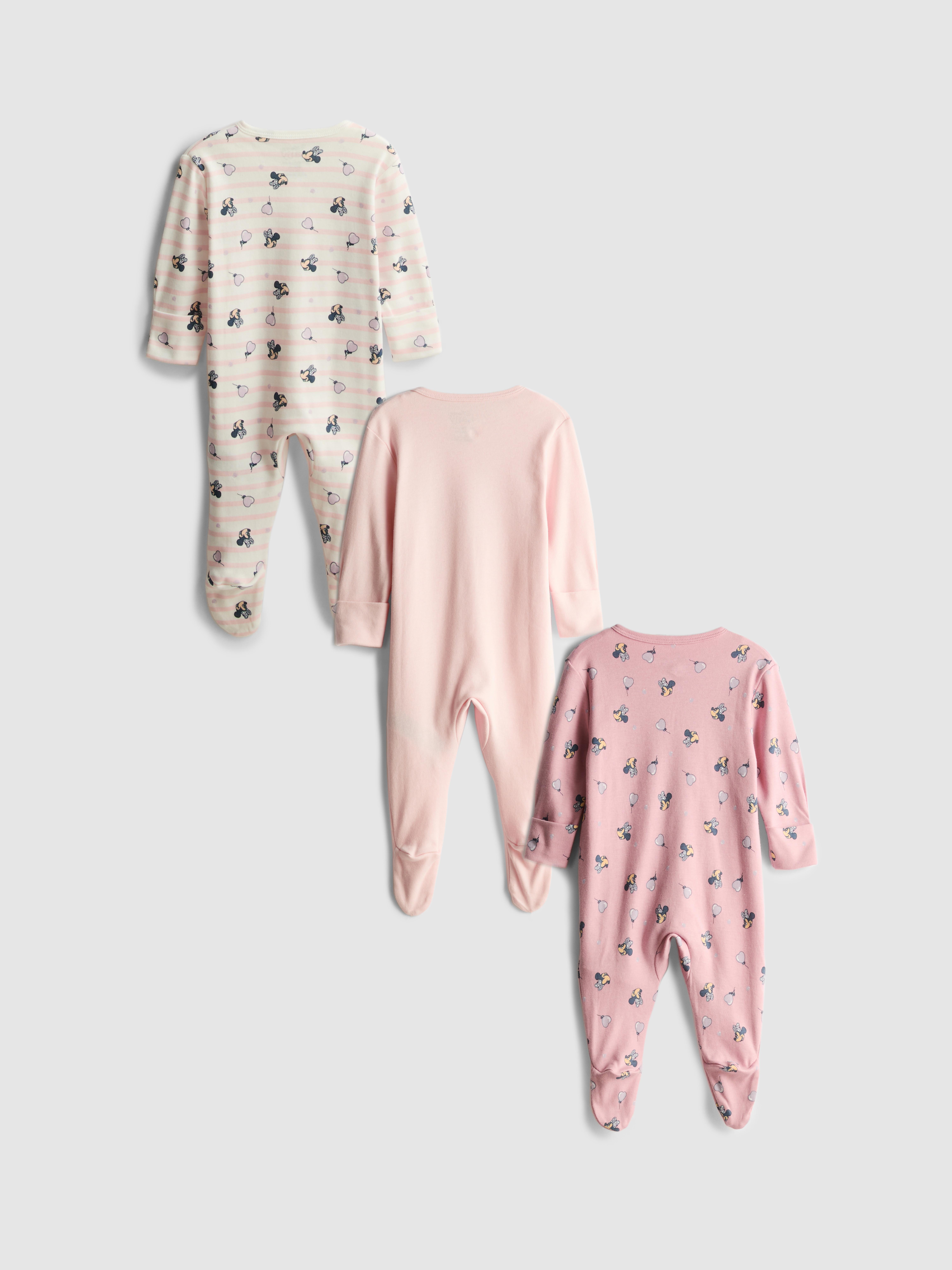 0-24mths | 3pk Disney’s Minnie Mouse Popper Sleepsuits