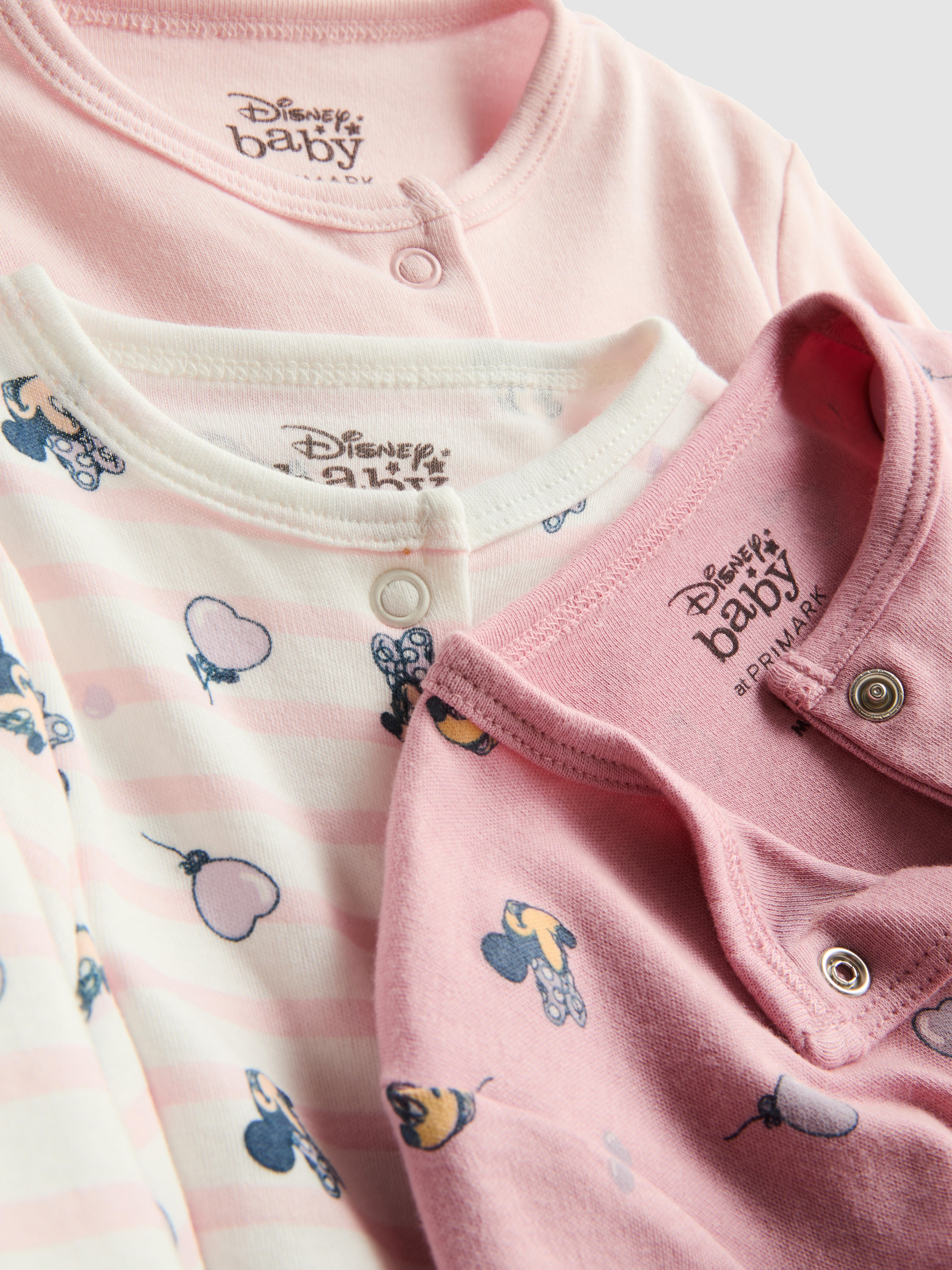 0-24mths | 3pk Disney’s Minnie Mouse Popper Sleepsuits