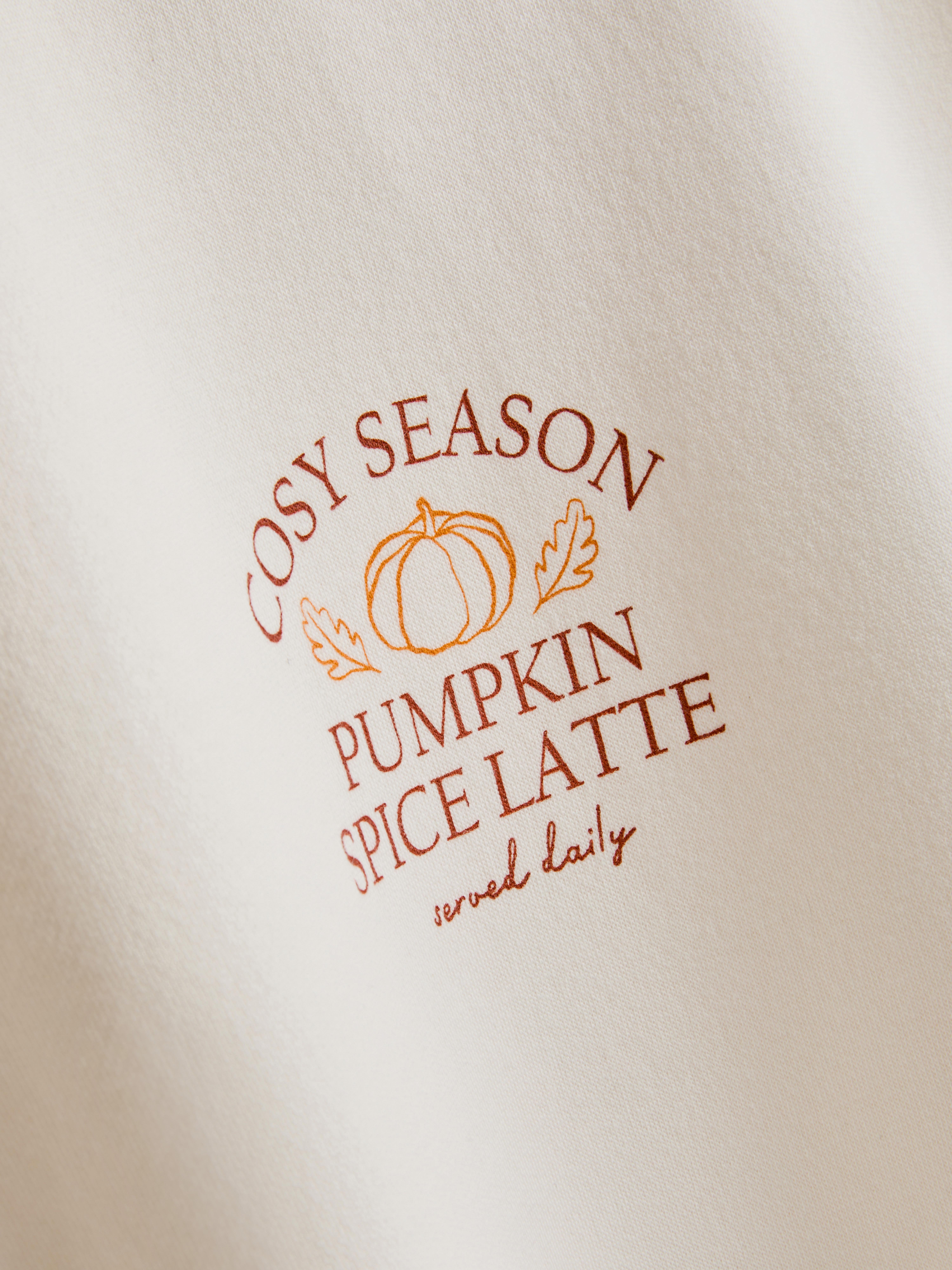 Cotton Blend Relaxed Graphic Sweatshirt