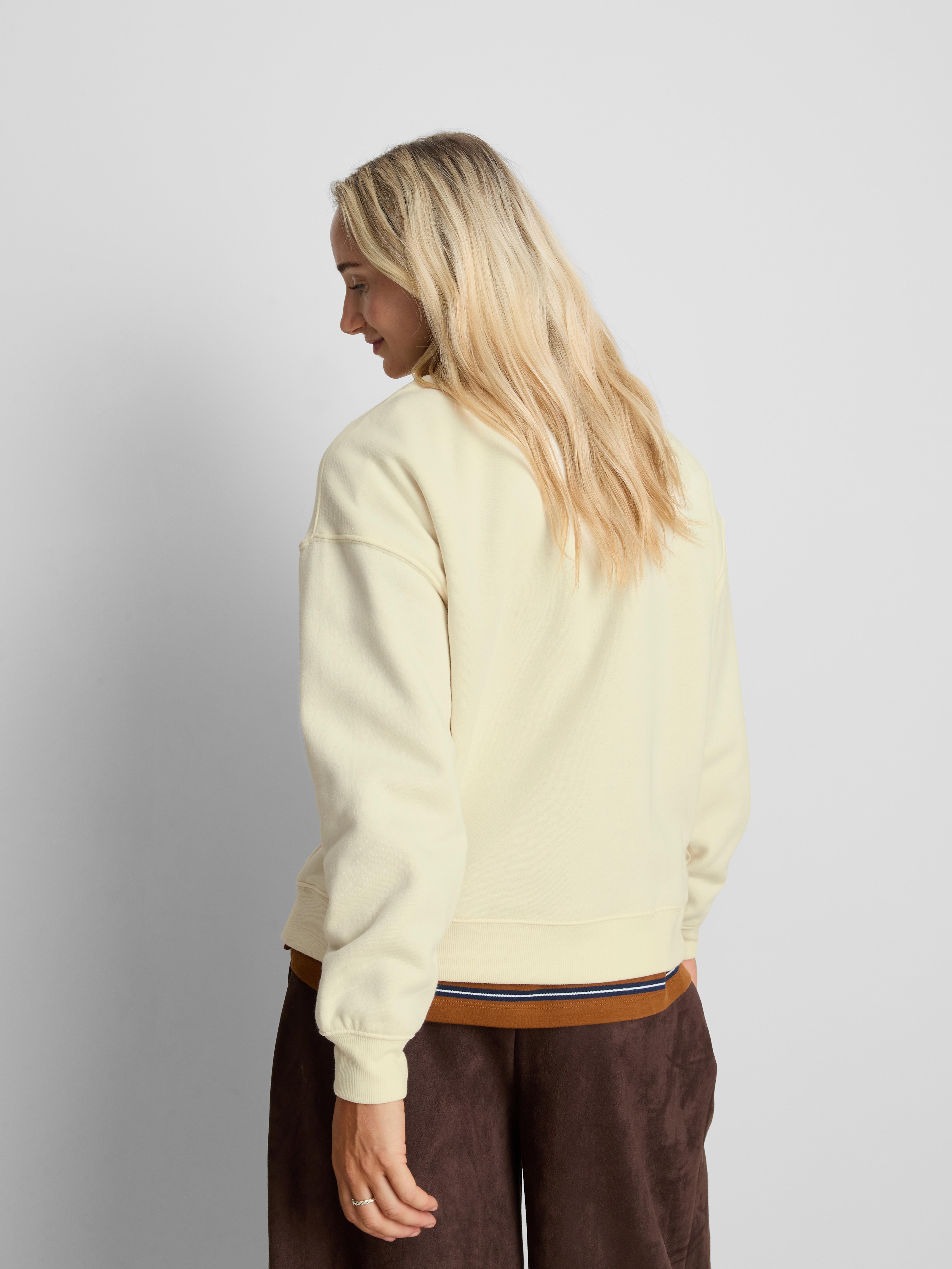Cotton Blend Relaxed Graphic Sweatshirt