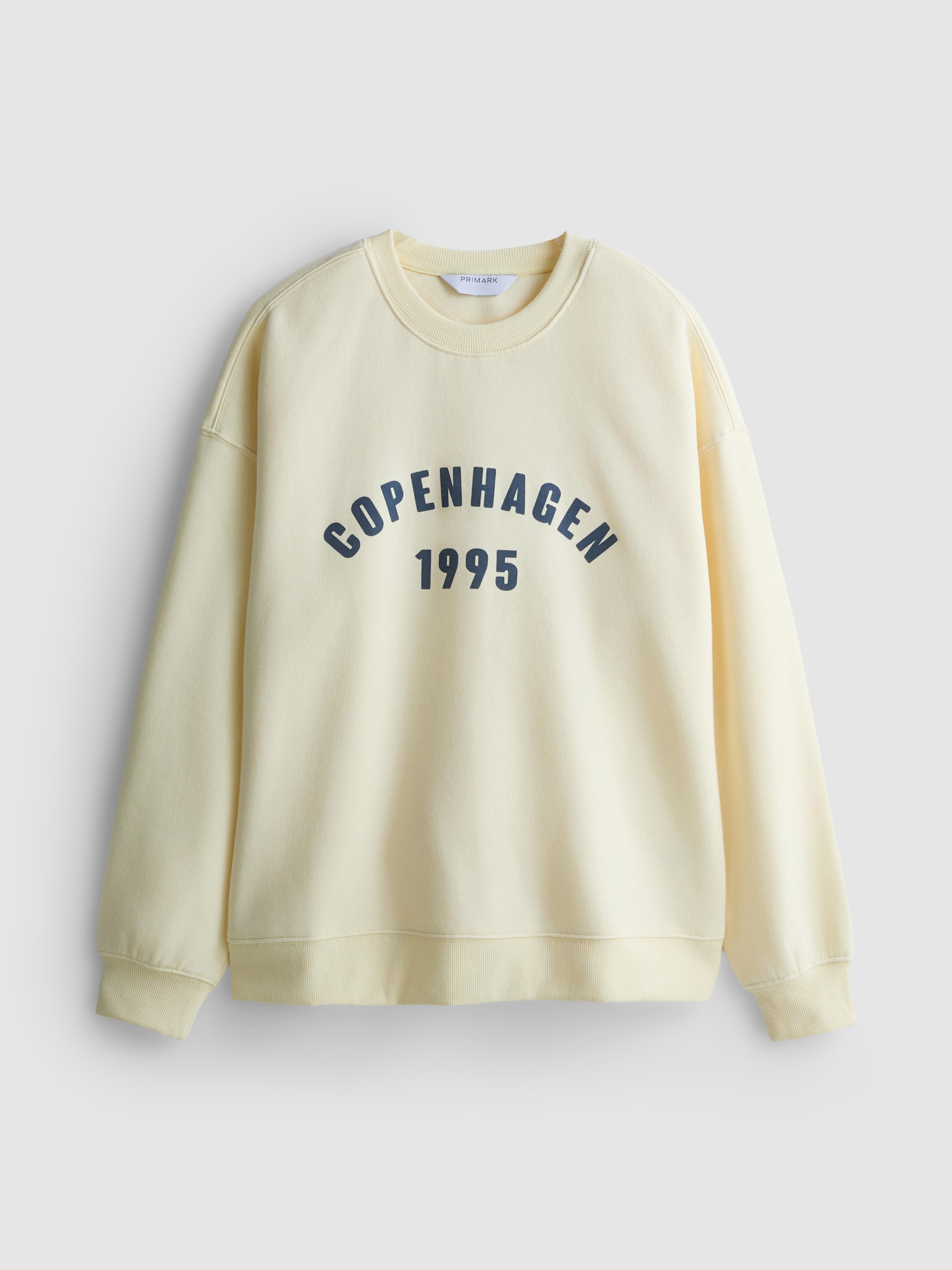Cotton Blend Relaxed Graphic Sweatshirt
