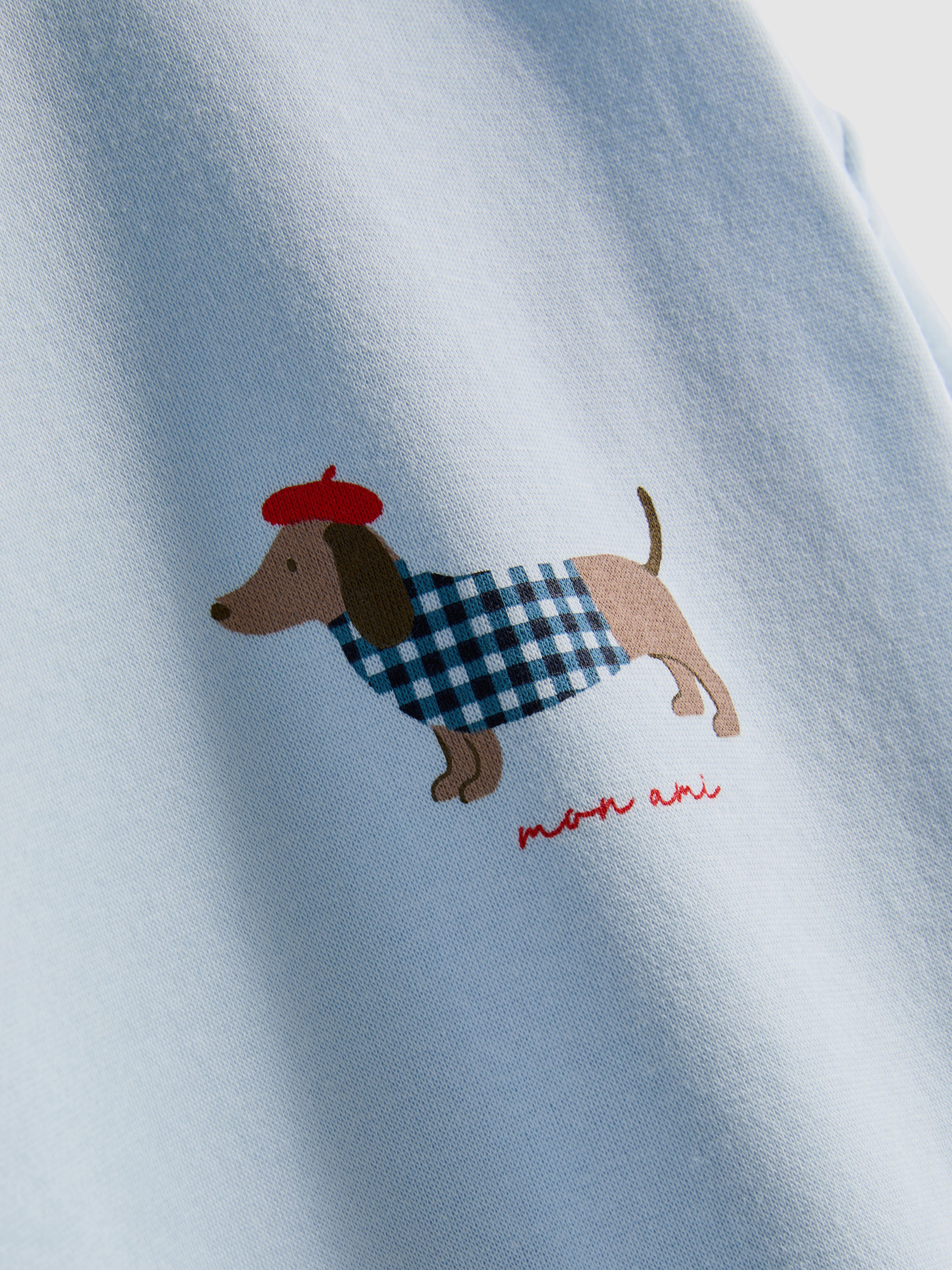 Cotton Blend Relaxed Graphic Sweatshirt