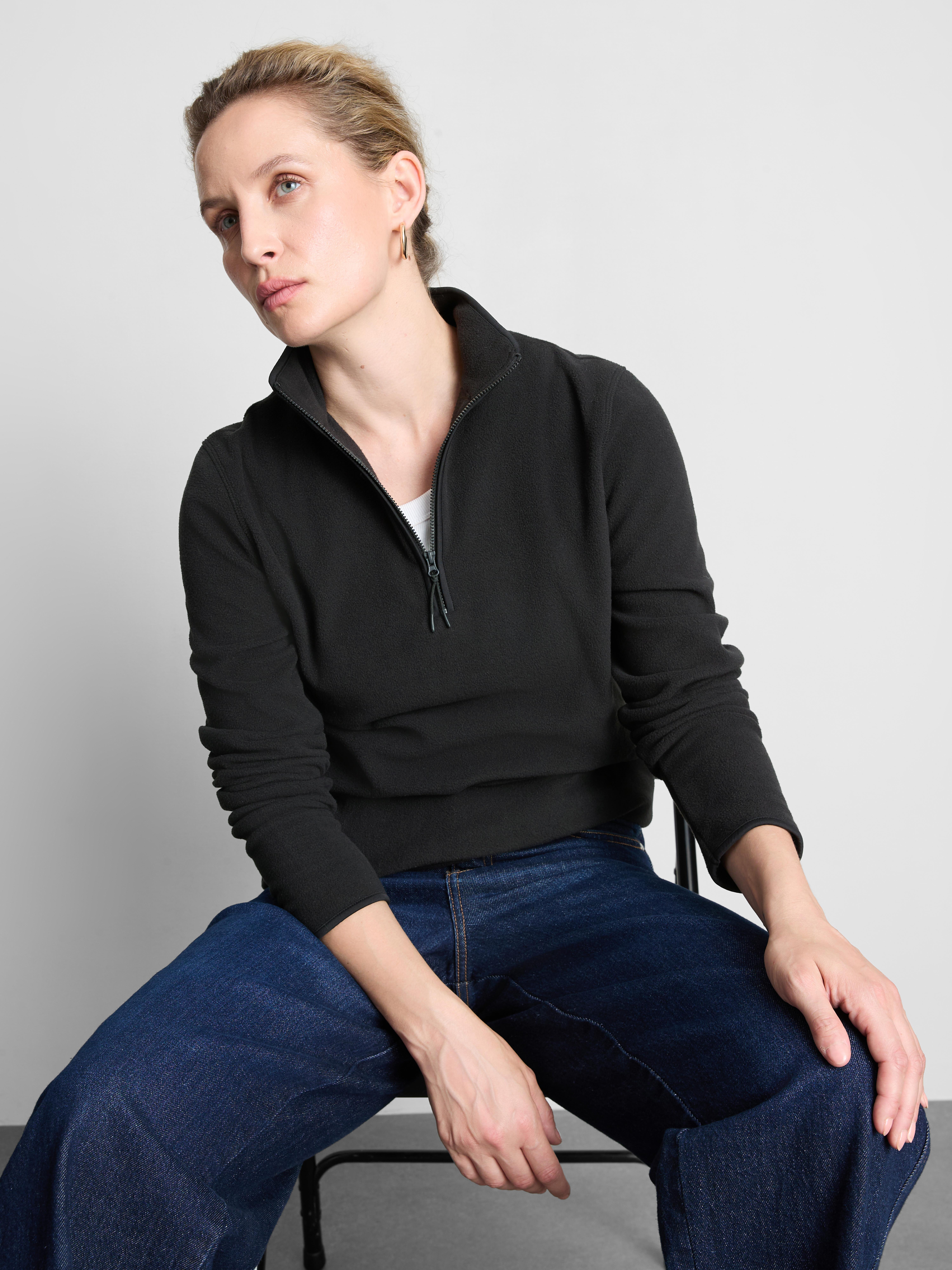 Half-Zip High-Neck Fleece
