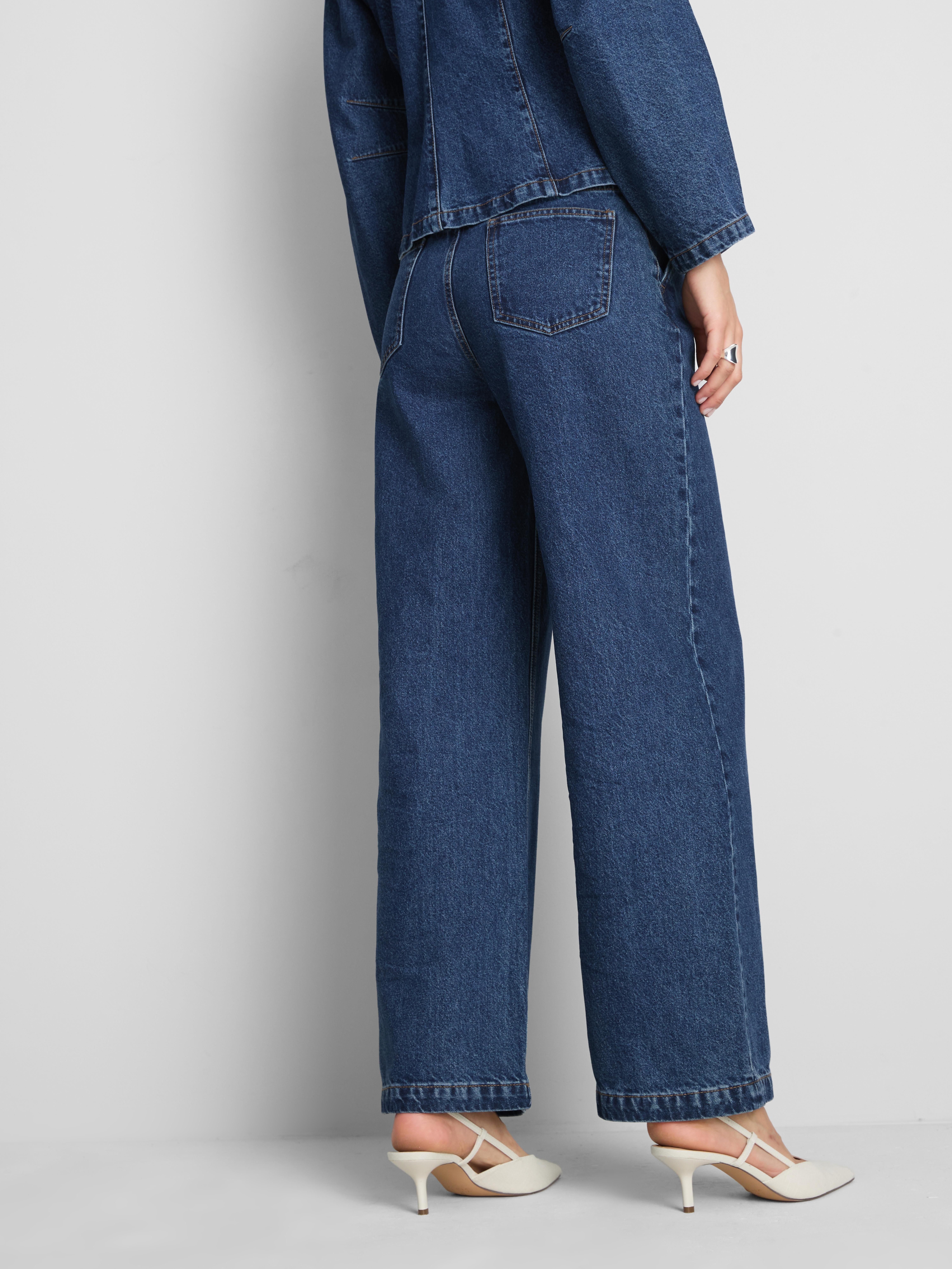 Paula Echevarría Cotton Denim Wide-Leg Jeans