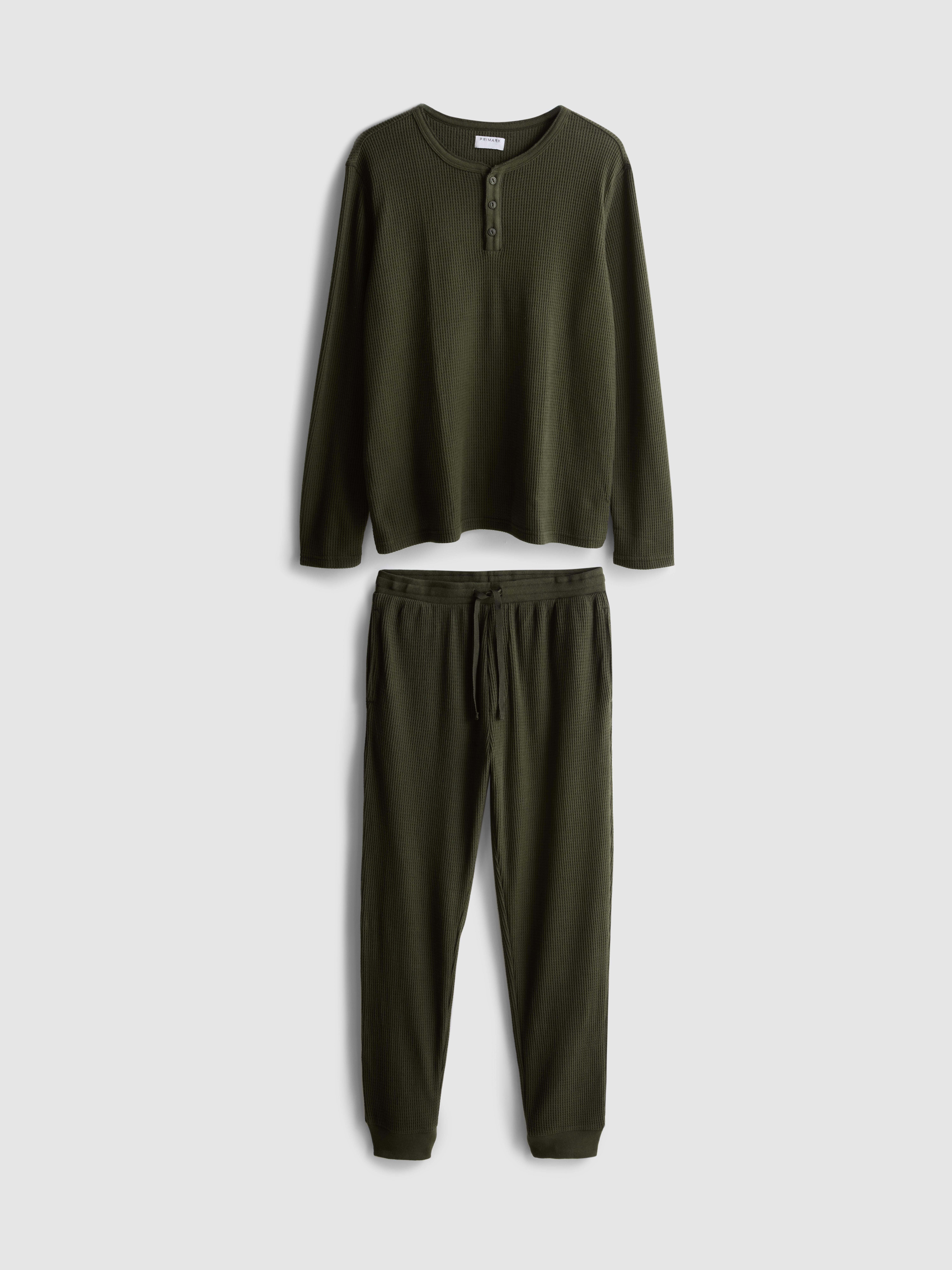 Waffle Henley Pajama Set