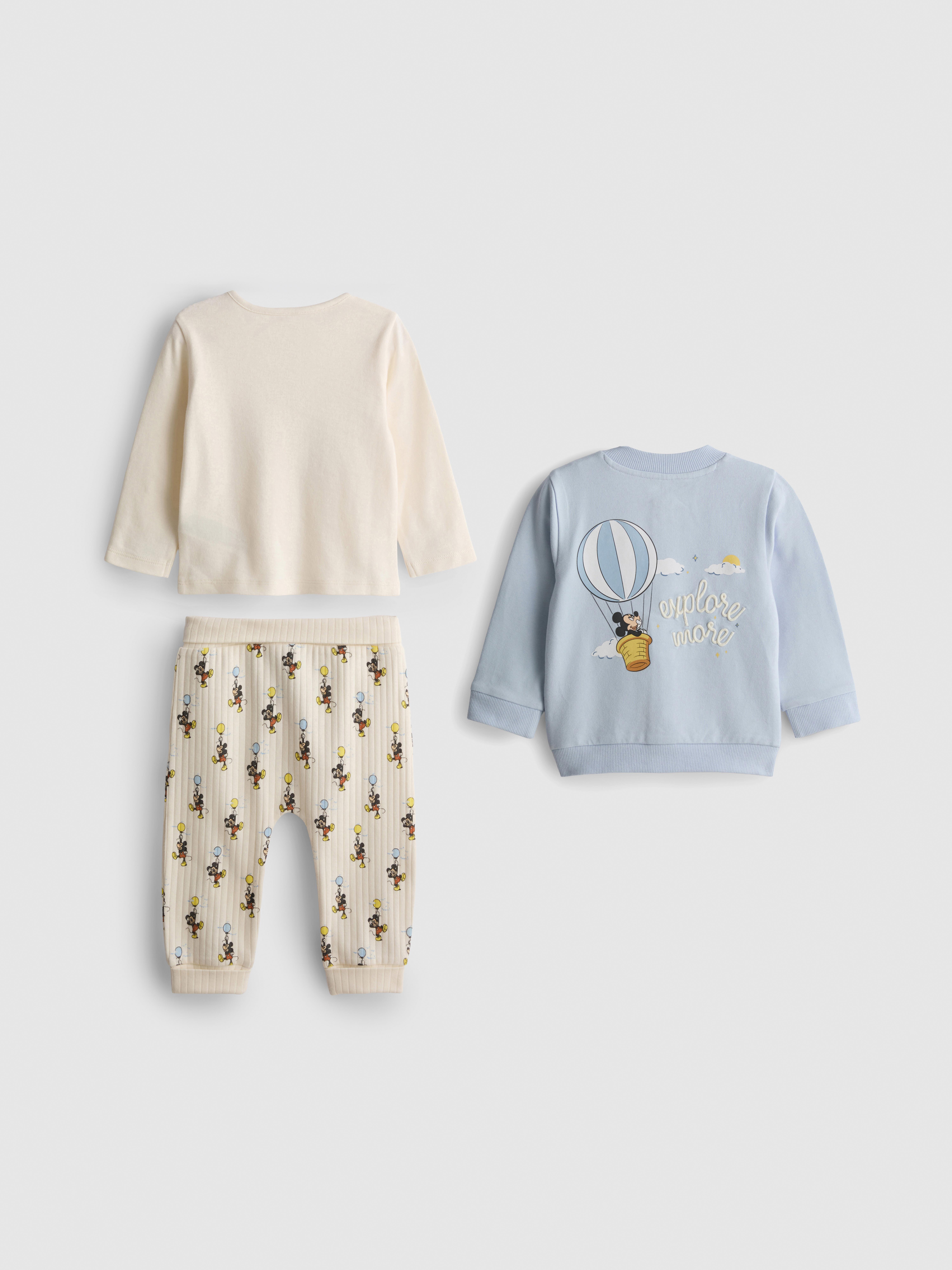 0-18mths | Disney's Mickey Mouse T-Shirt, Leggings, and Jacket Newborn Set