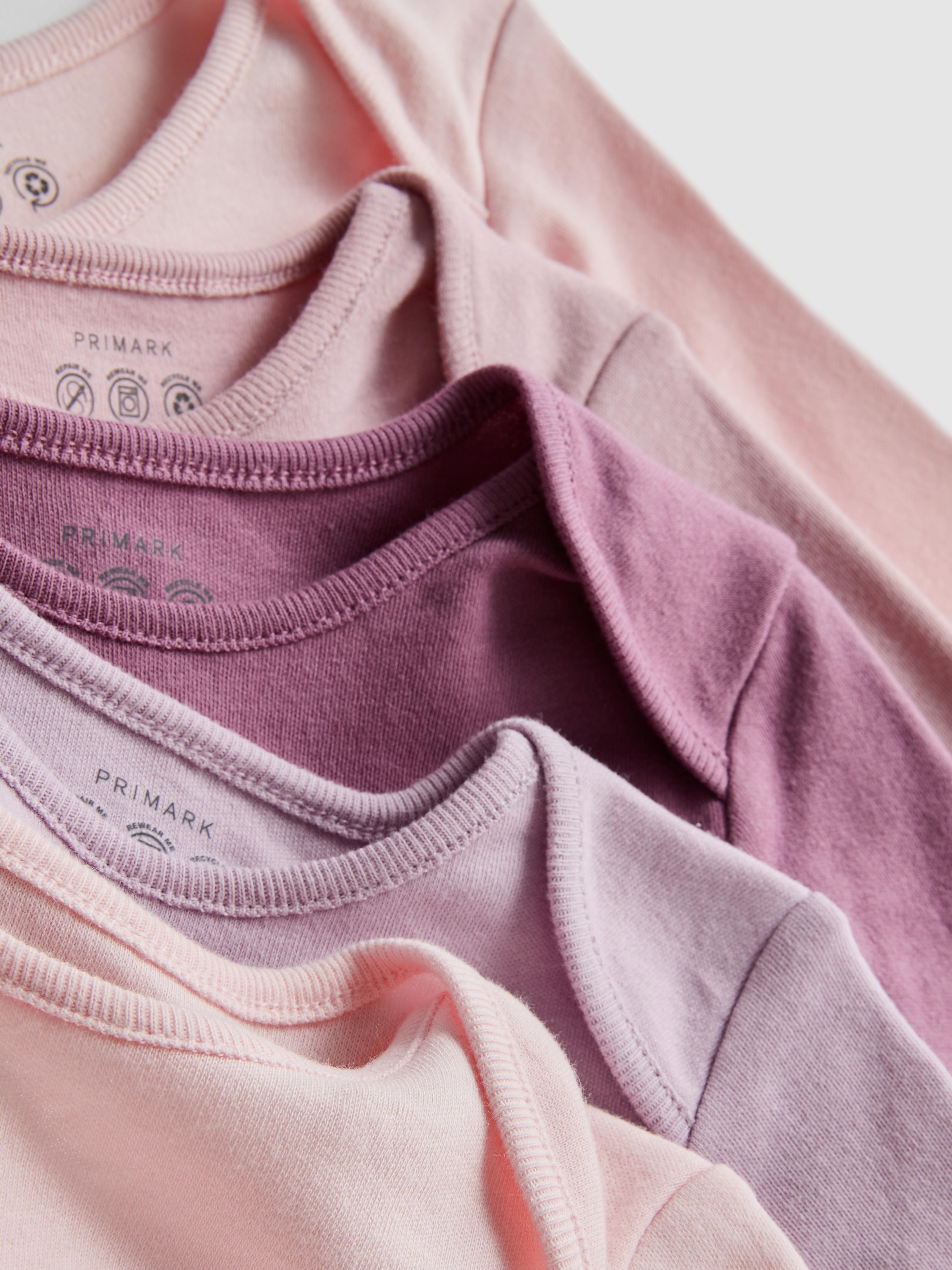 0-36mths | 5pk Pure Cotton Long-Sleeve Onesies