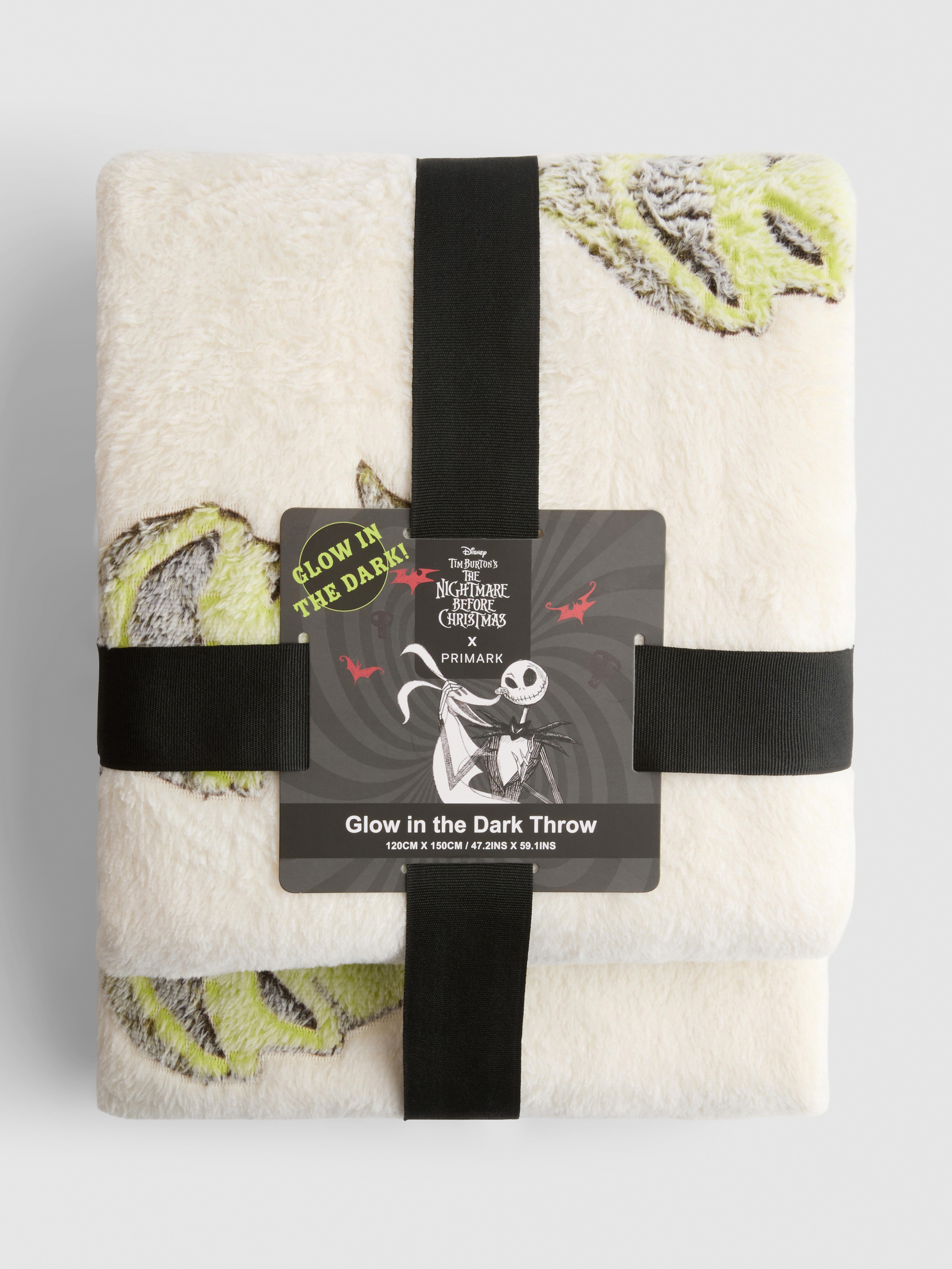 Disney Tim Burton’s The Nightmare Before Christmas Glow In The Dark Throw
