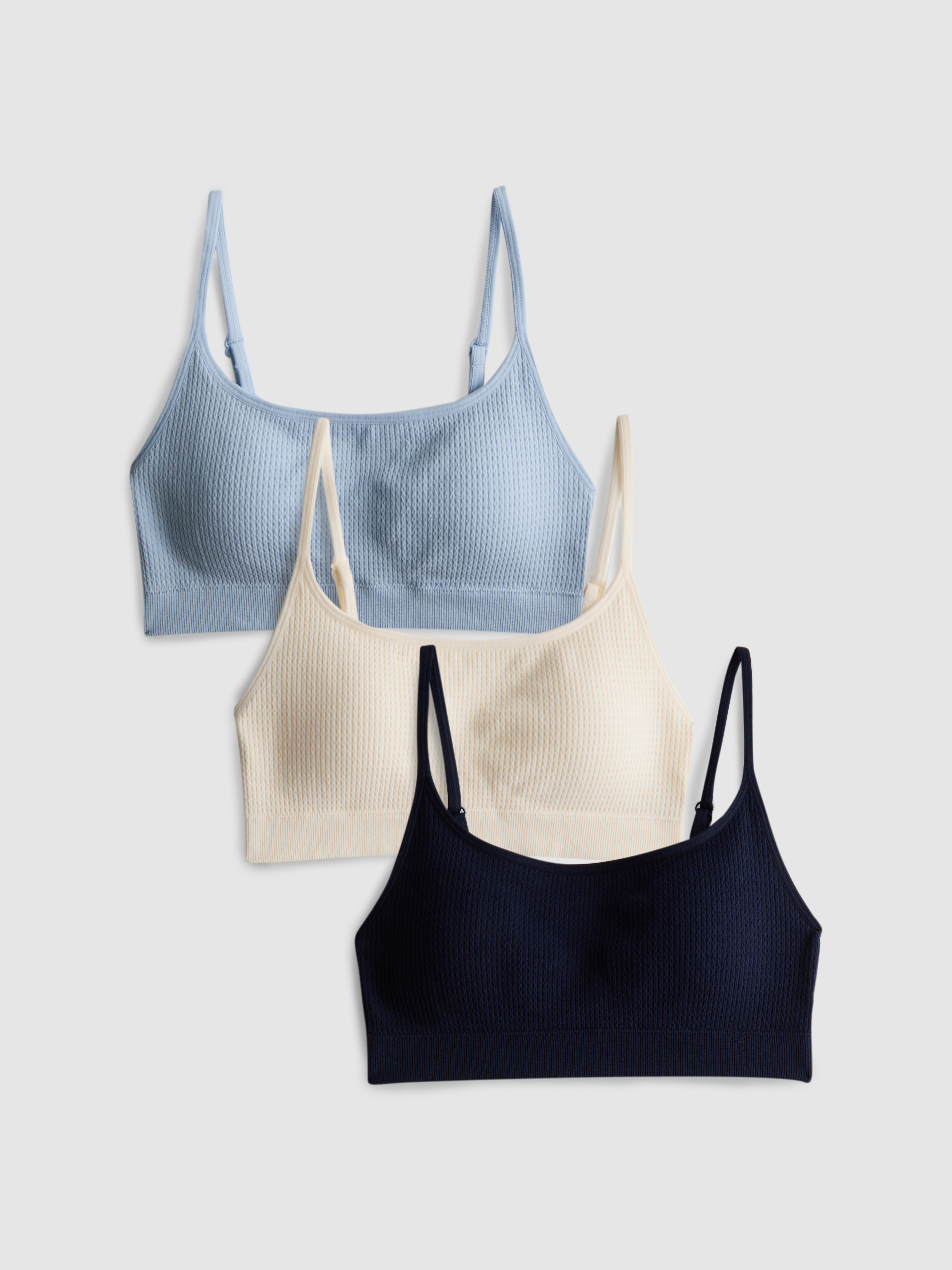 Pack de 3 tops cortos de jacquard sin costuras