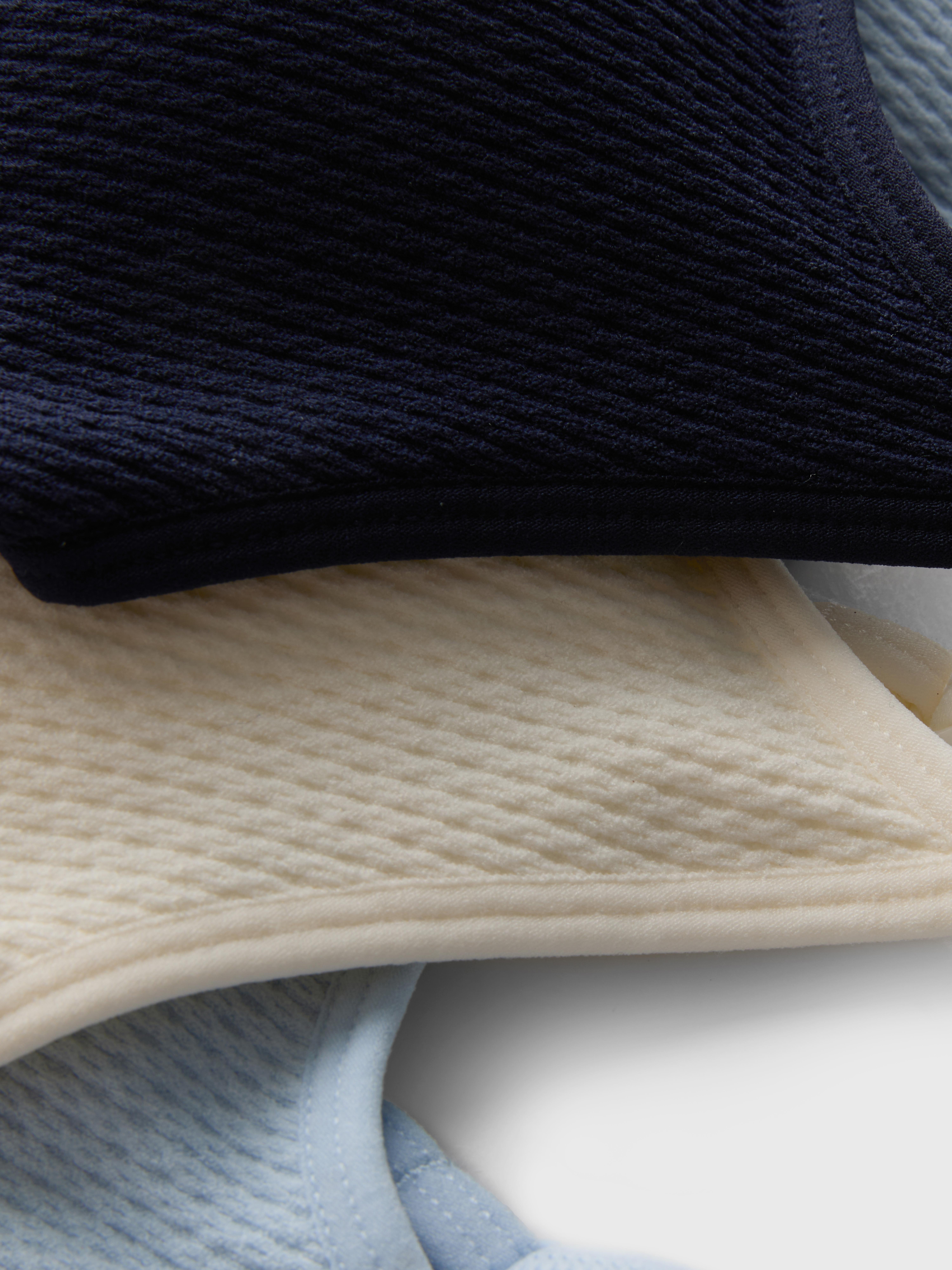 Pack de 3 tops cortos de jacquard sin costuras
