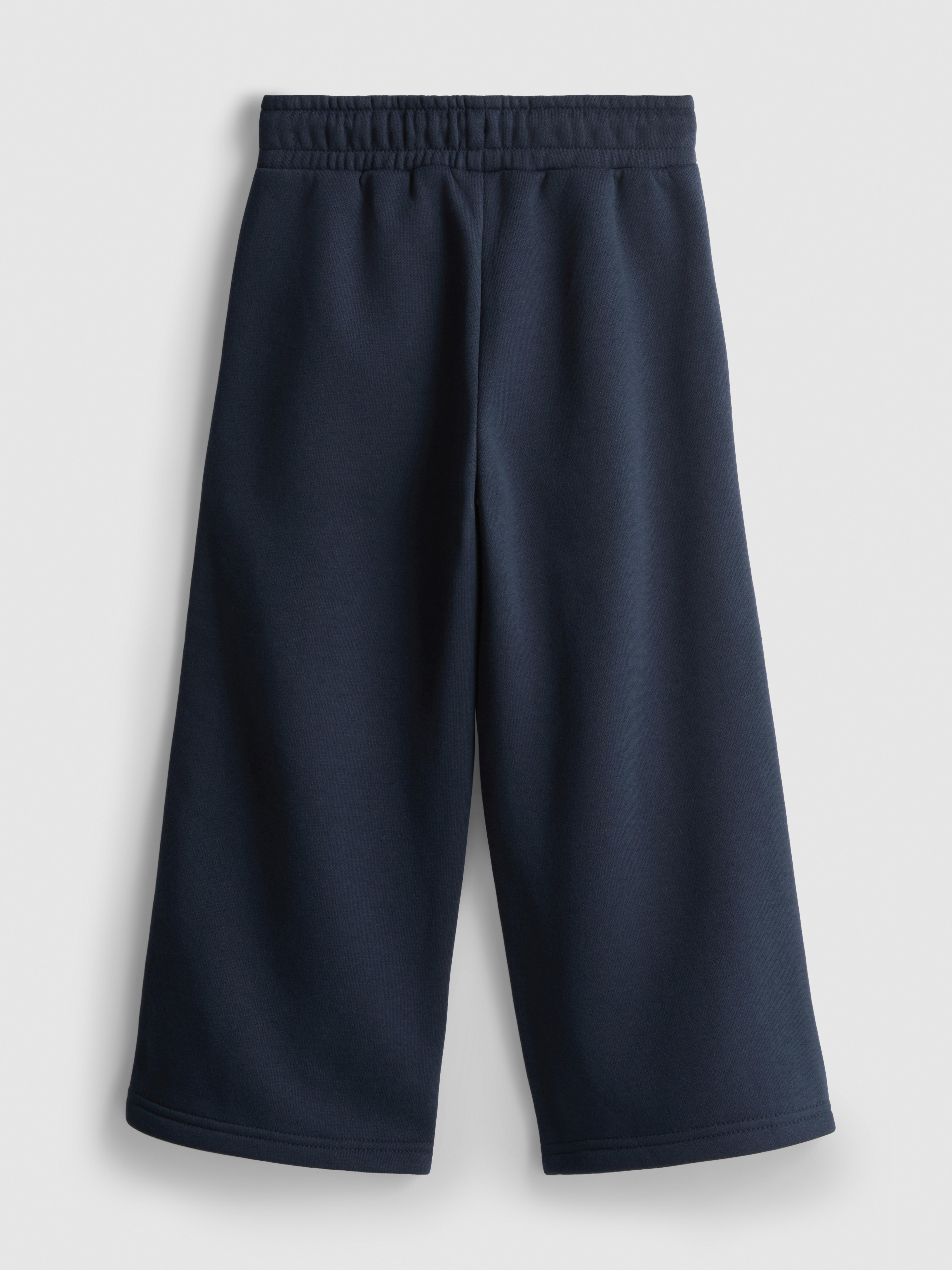 1-9yrs | Cotton-Rich Lace-Trim Wide-Leg Joggers