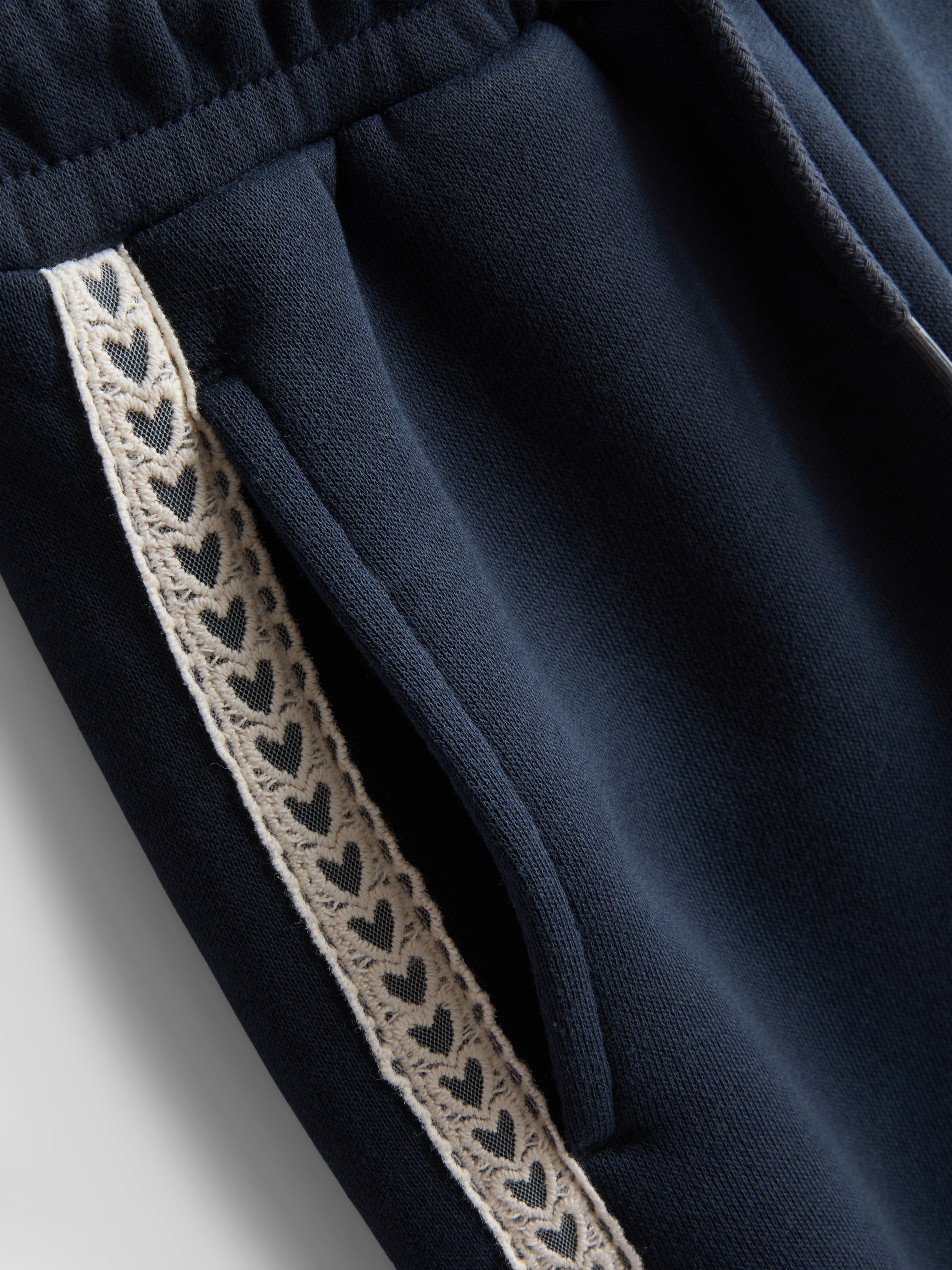1-9yrs | Cotton-Rich Lace-Trim Wide-Leg Joggers