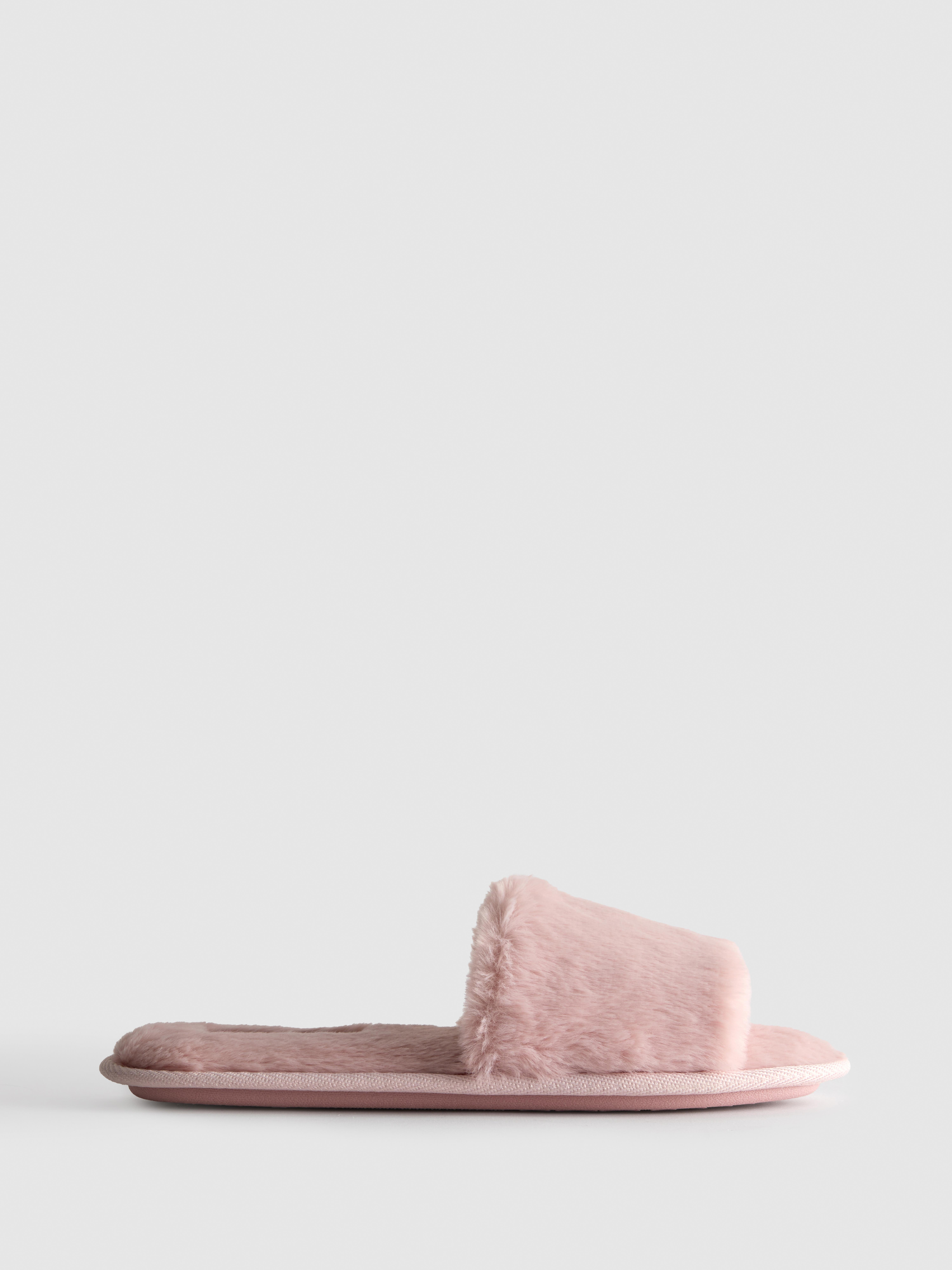 Faux Fur Mule Slippers