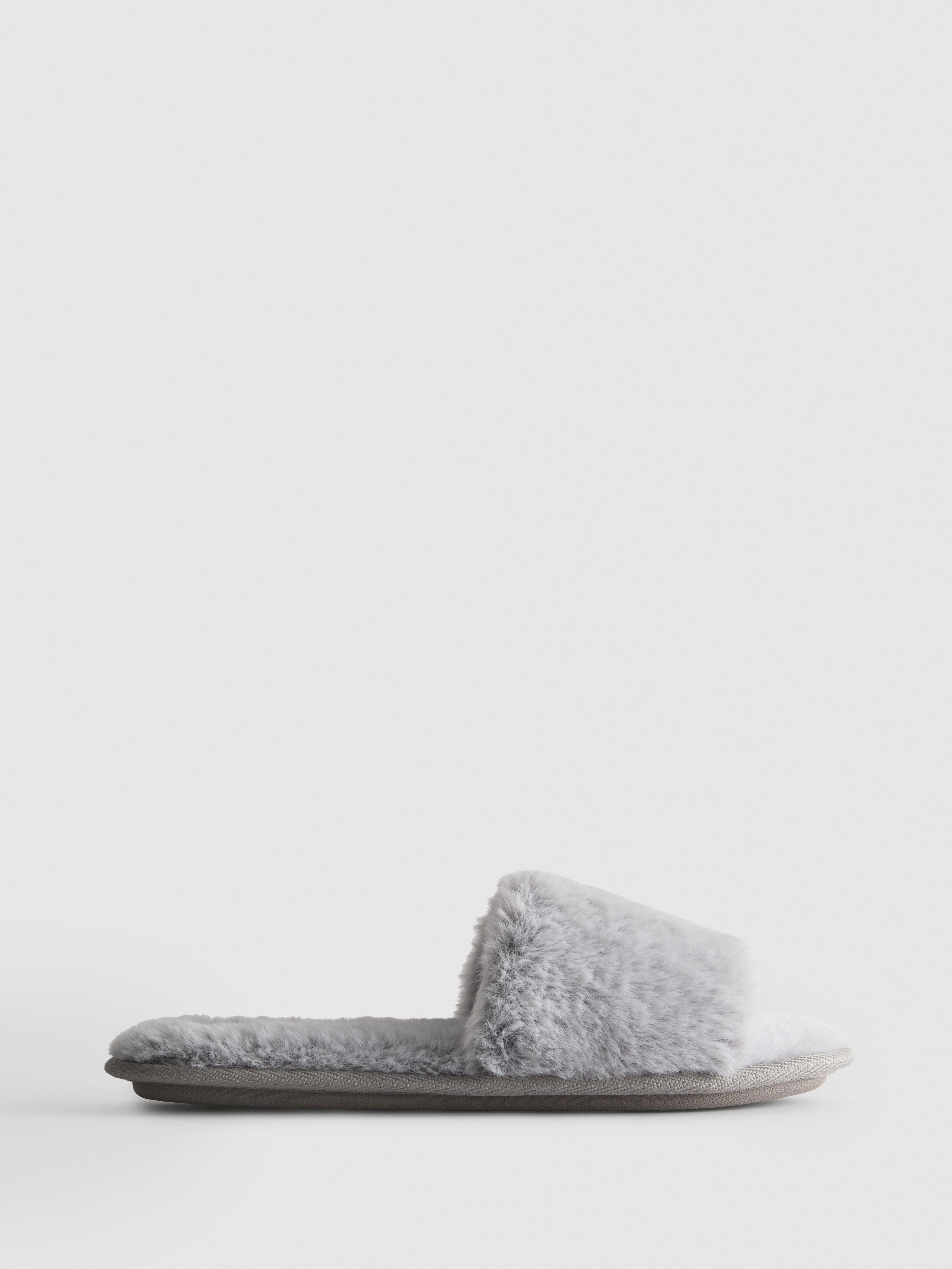 Faux Fur Mule Slippers