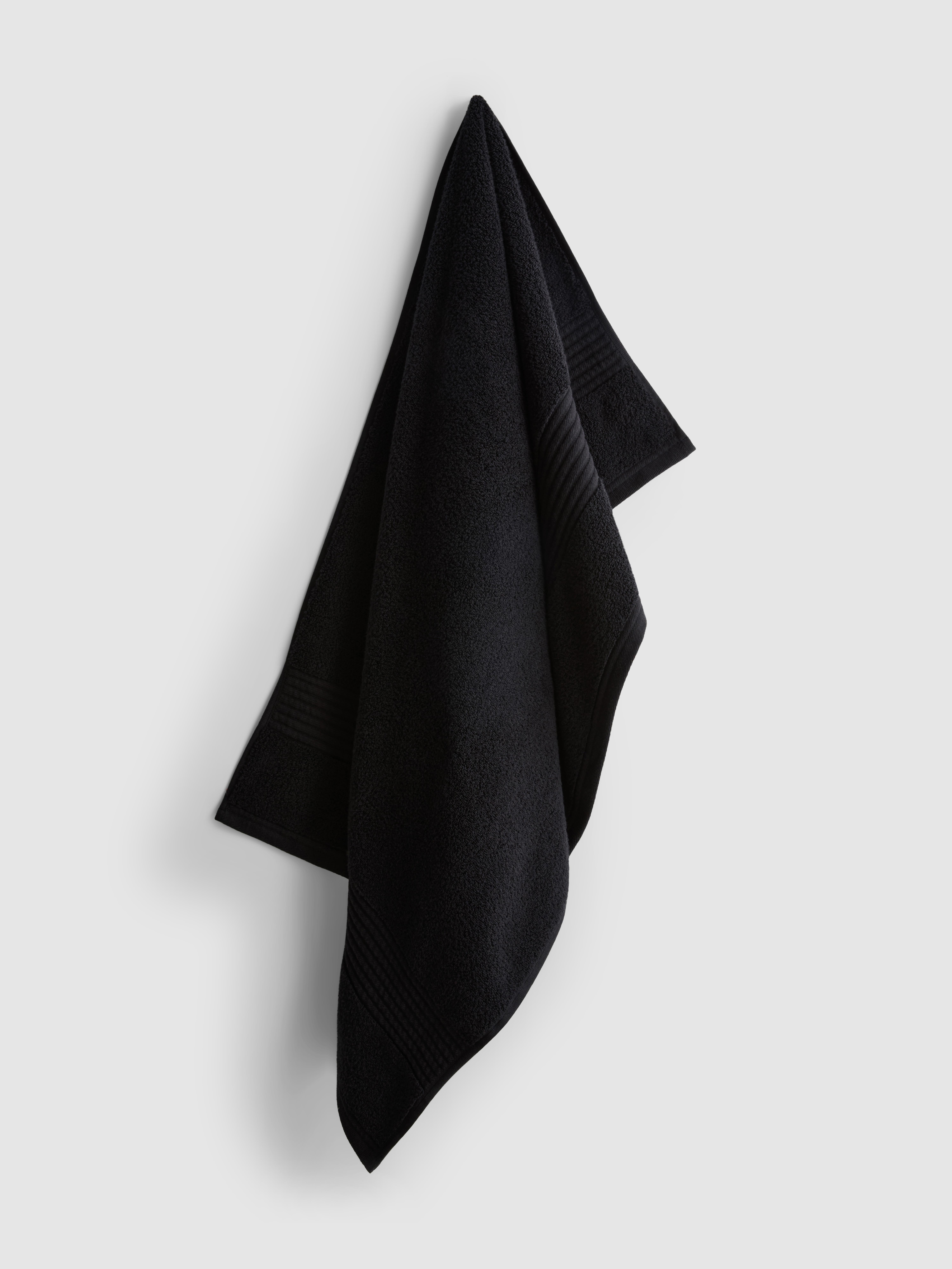 Ribbed Border Bath Towel