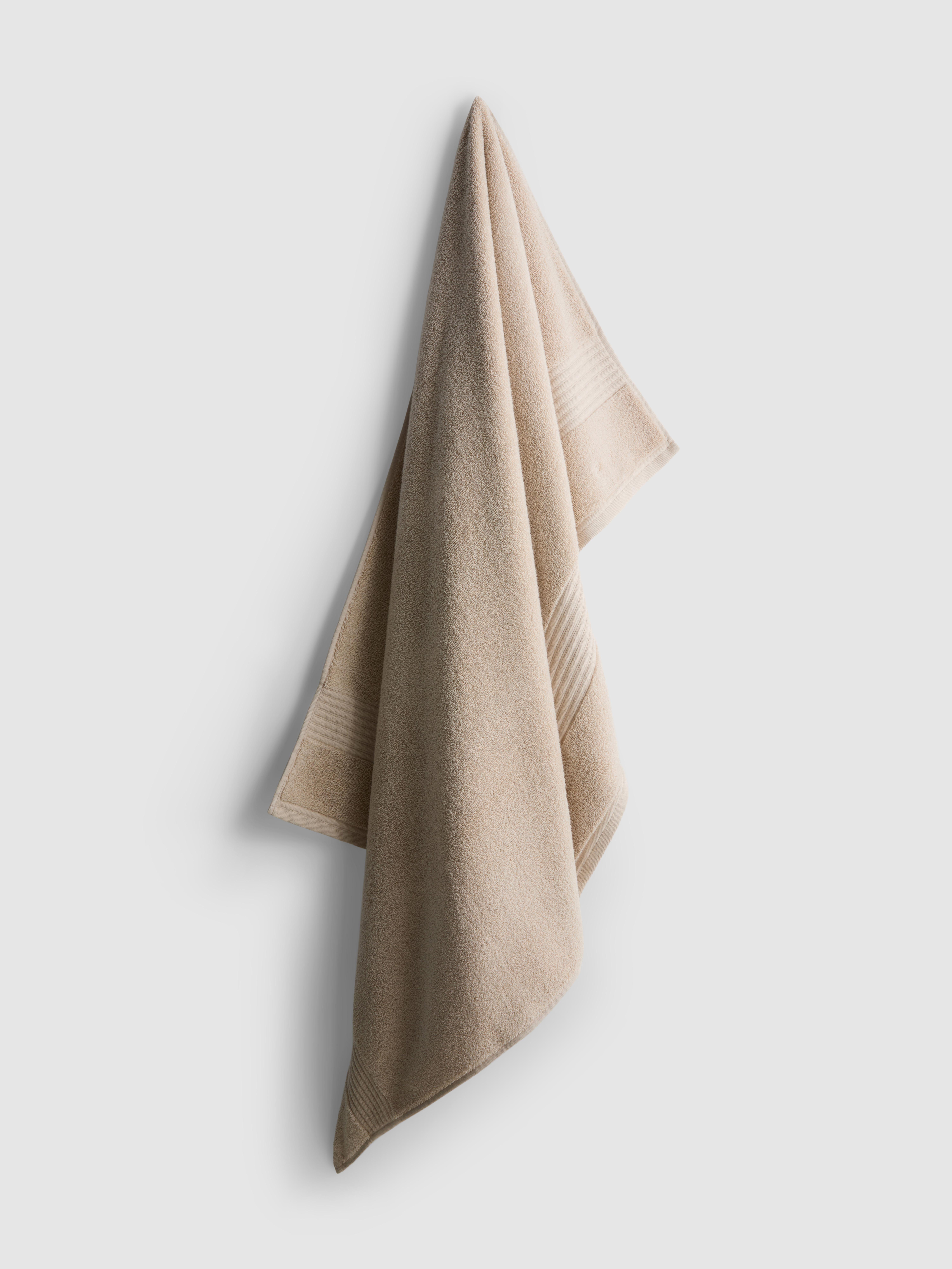 Ribbed Border XL Bath Towel