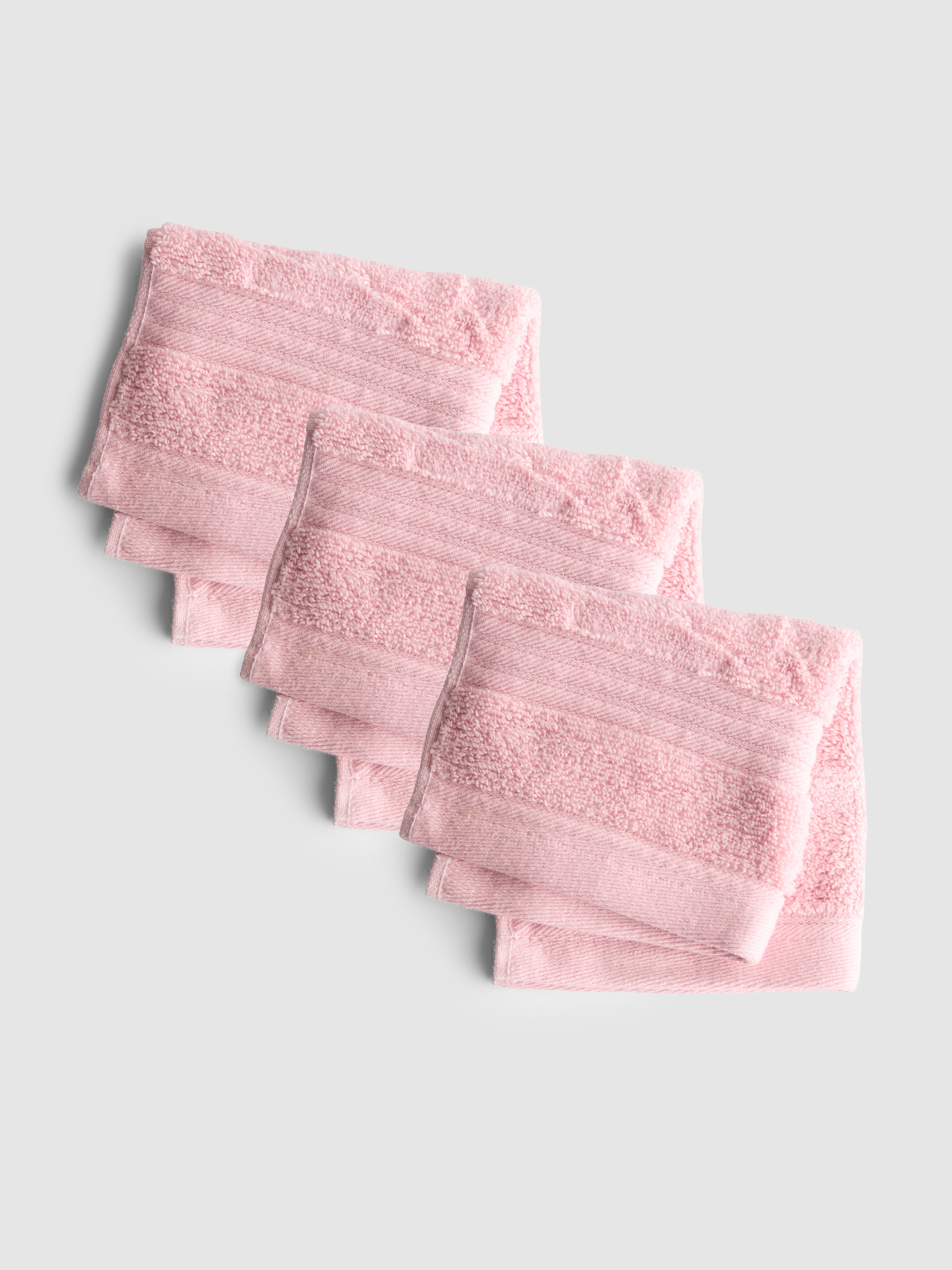3pk Textured Face Cloths
