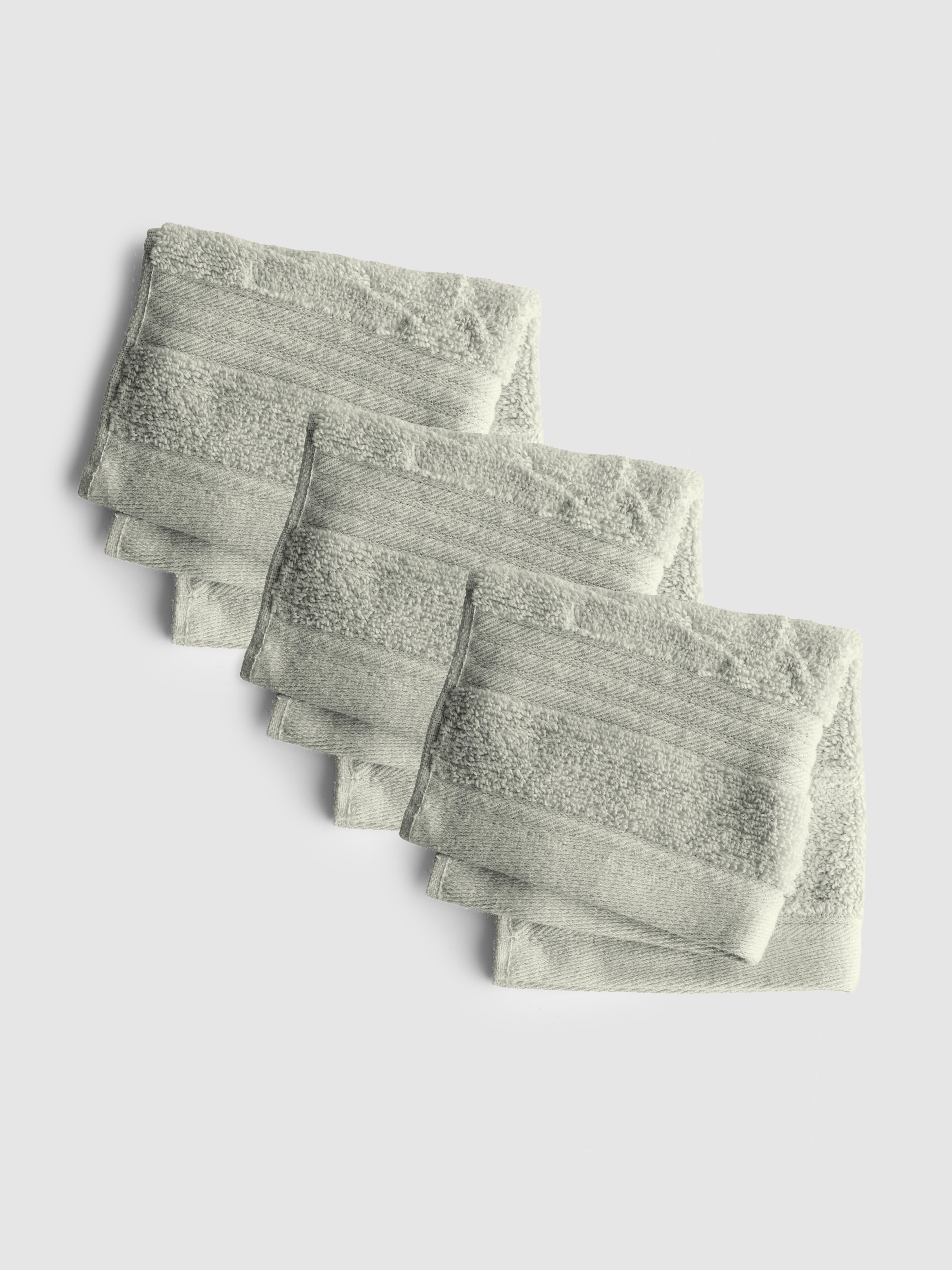 3pk Textured Face Cloths