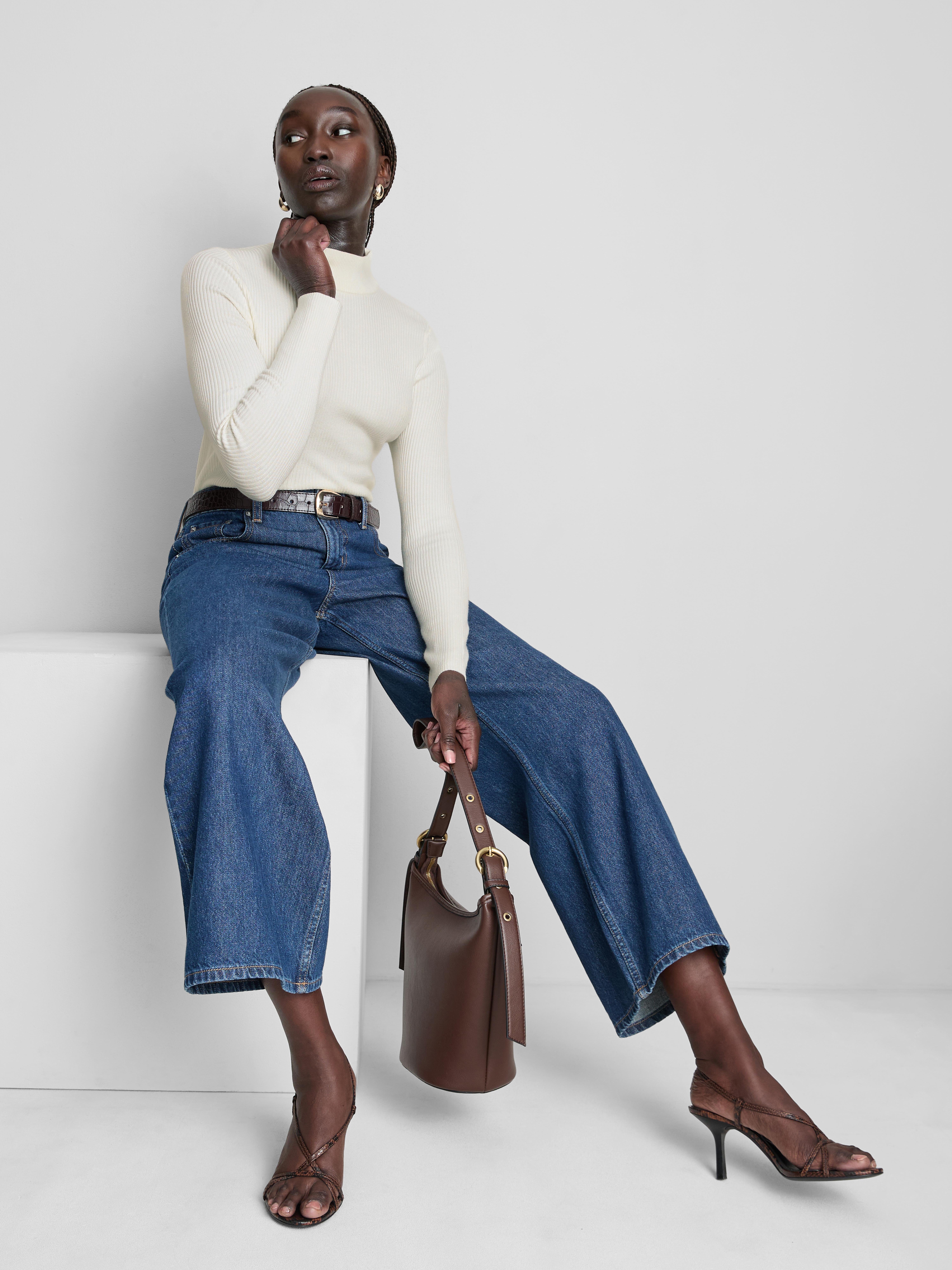Ribbed Turtle Neck Jumper