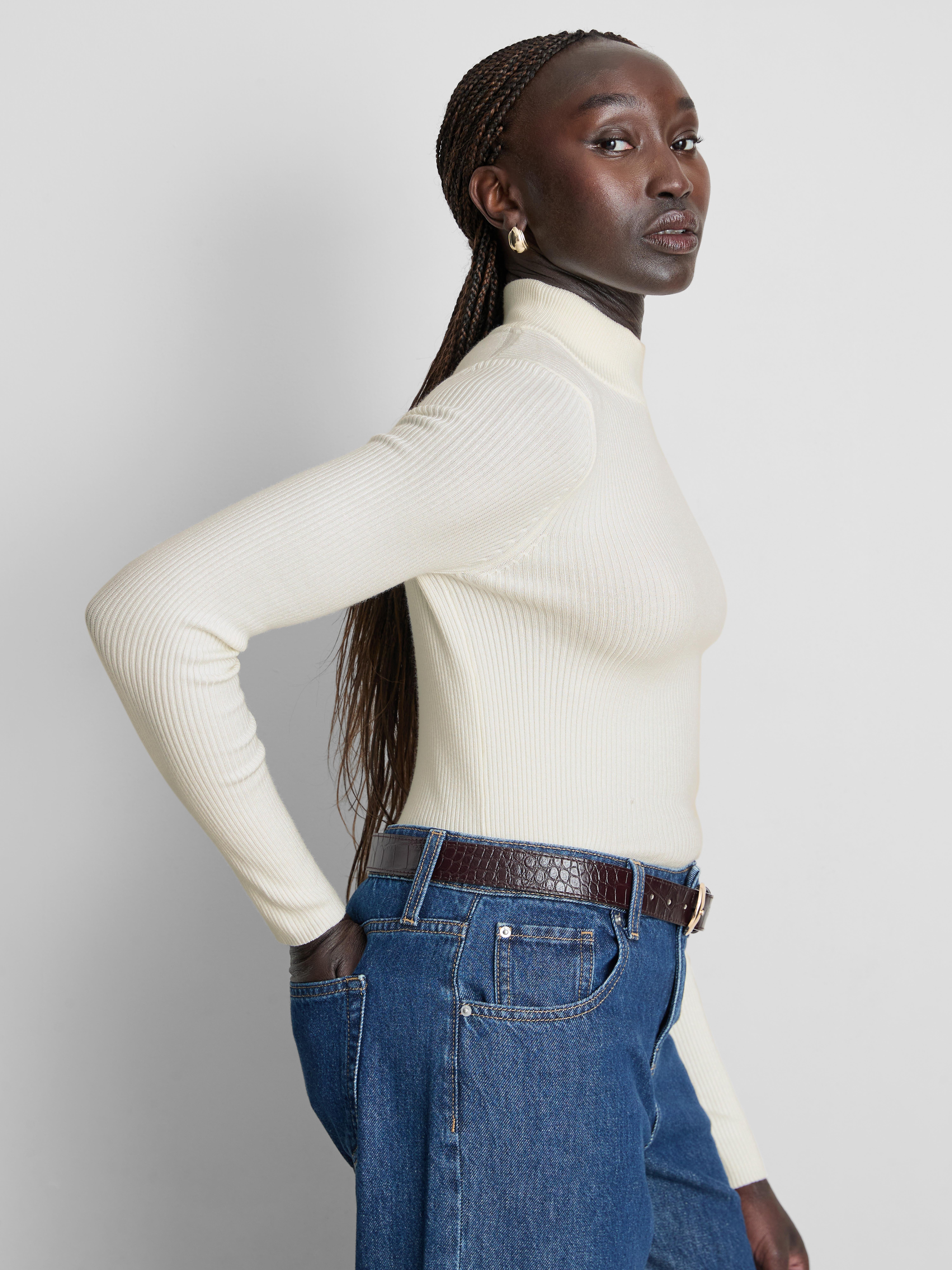 Ribbed Turtle Neck Jumper